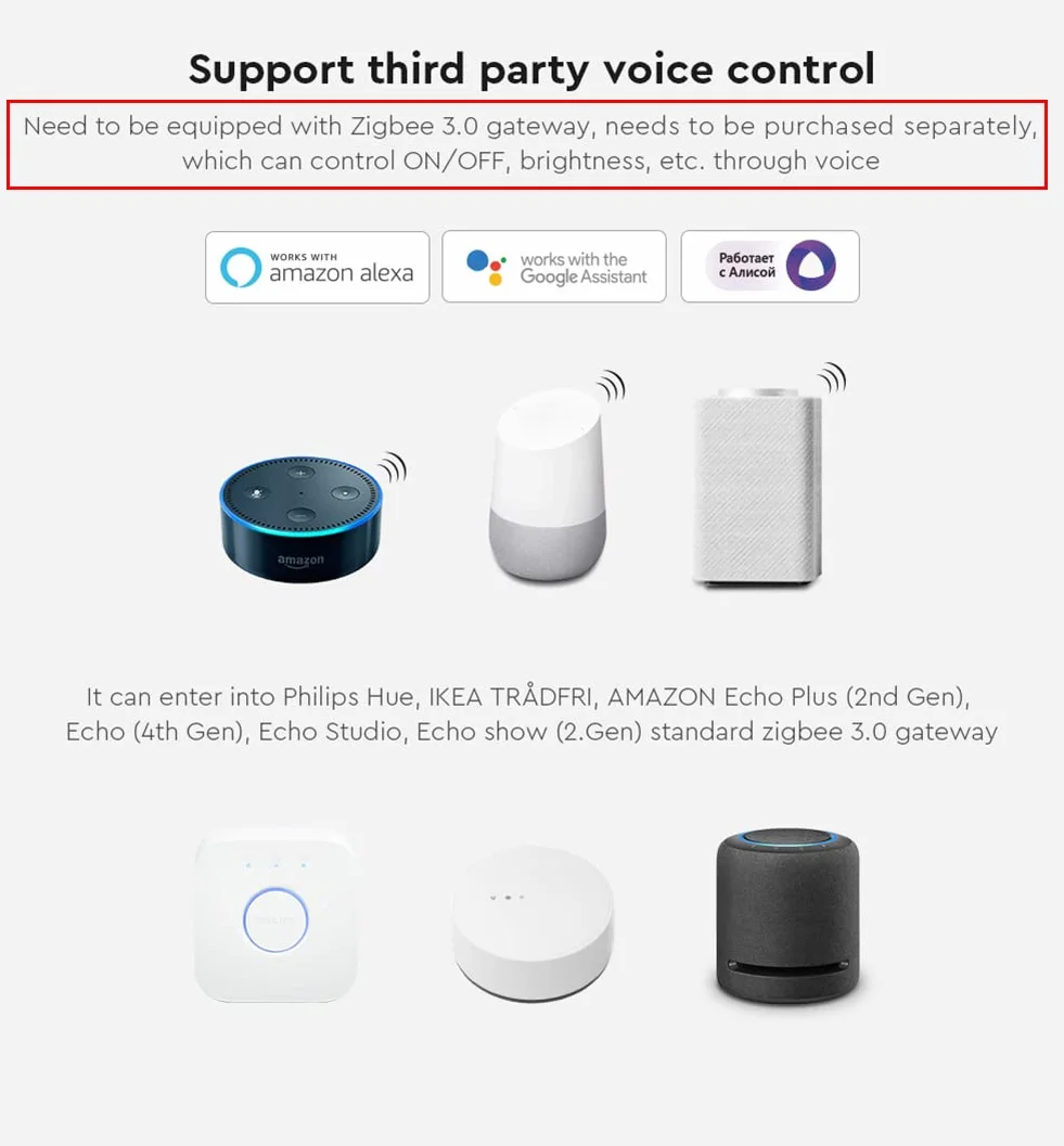 LGIDTECH FUT035Z+ 2 w 1 kontroler taśmy LED Zigbee 3.0 + 2,4G, działa z jednokolorowymi i CCT Dual-White LED pasami LED, kompatybilny z Philips Hue, Echo Plus (2. generacji)