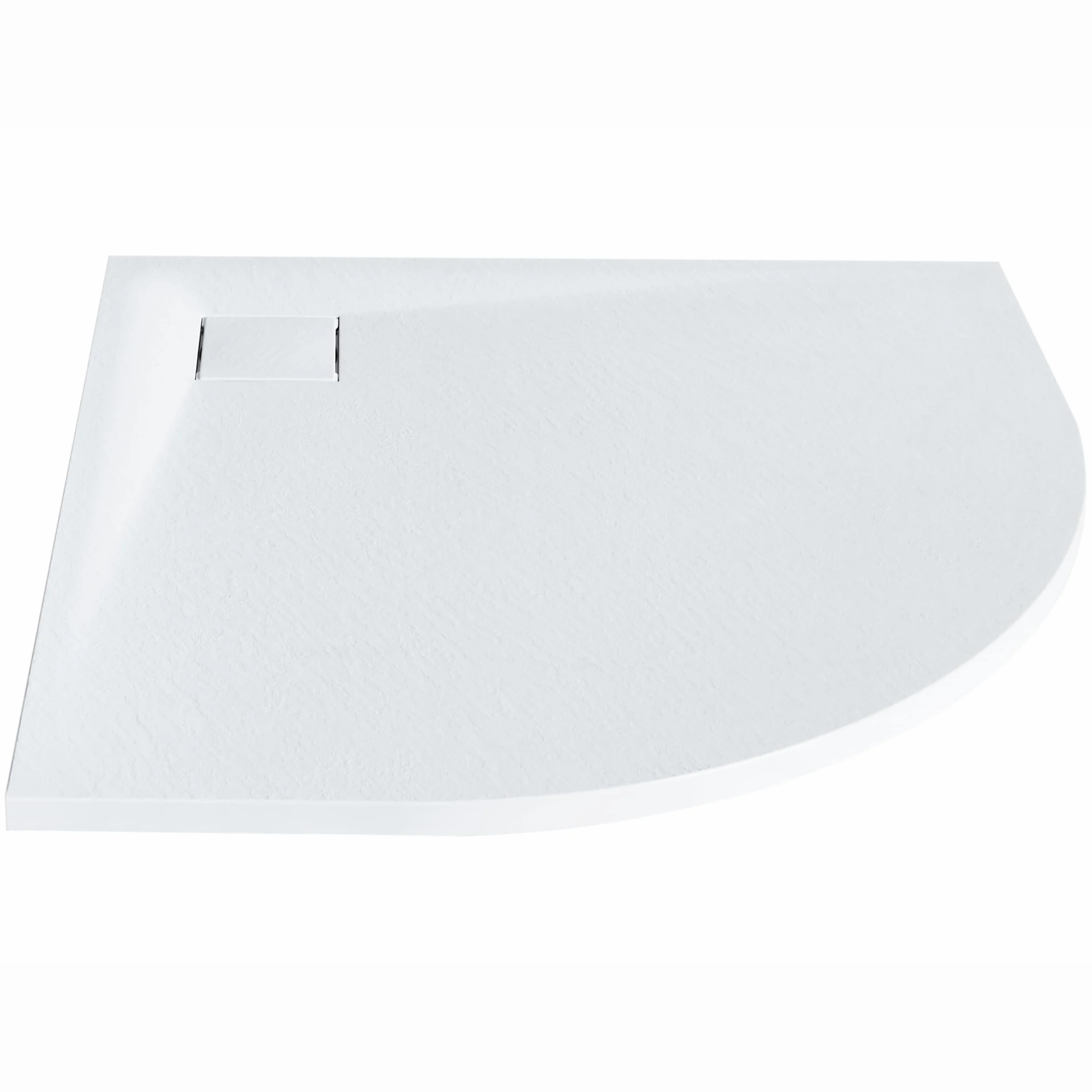 Brodzik prysznicowy z syfonem z materiały SMC biały efekt naturalnego kamienia 90 x 90 x 3 cm Paron