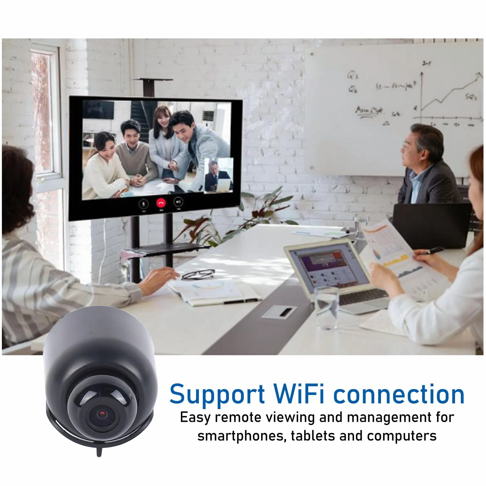 Mini kamera Wi-Fi z nocnym widzeniem zdalne monitorowanie bezpieczeństwa do domu