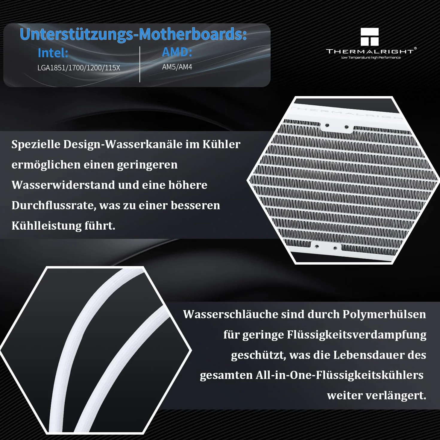 Thermalright Frozen Edge 240 White Chłodzenie cieczy do procesora PWM 120 mm LGA1700/1851/115x AM4/AM5