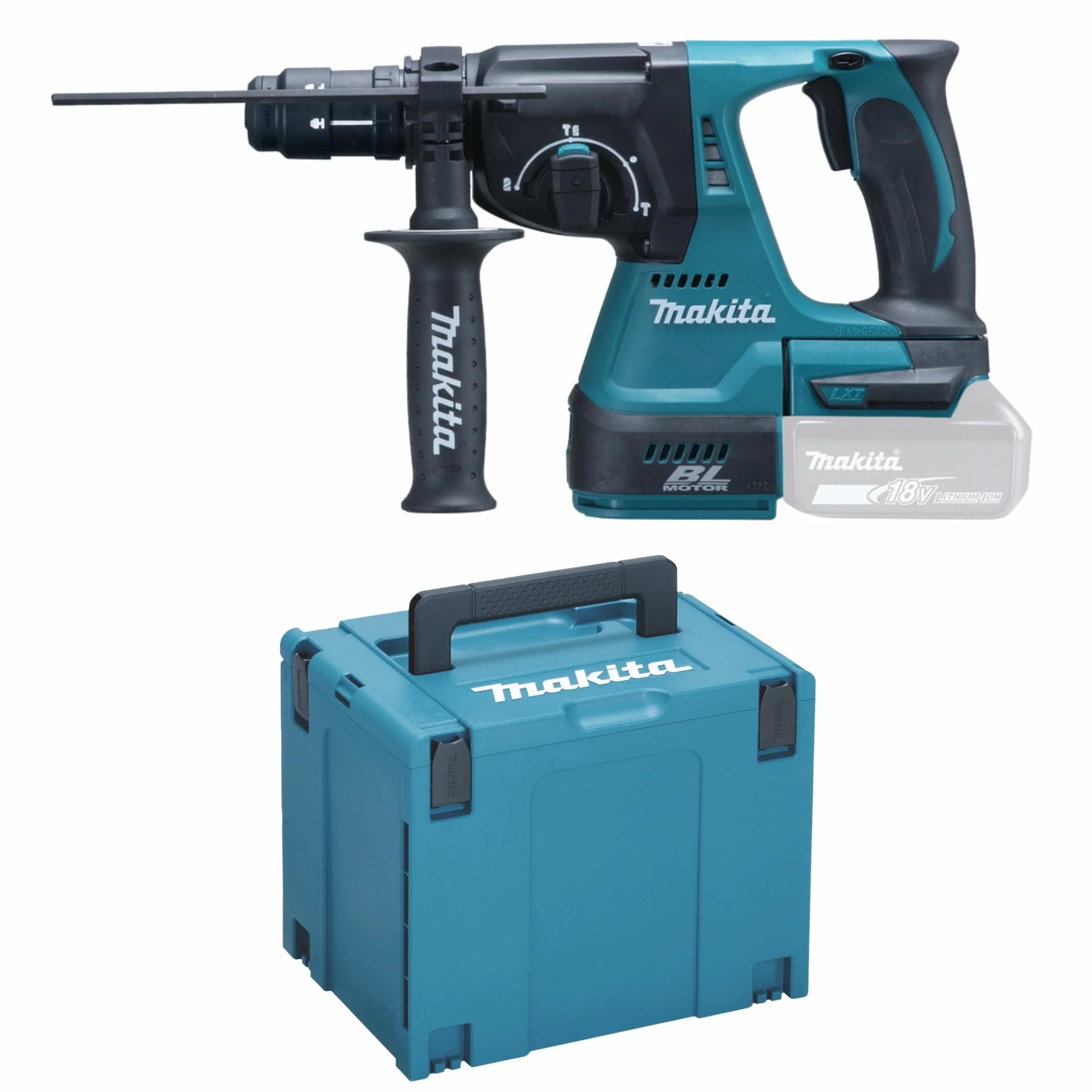 Makita DHR243ZJ-10 dłuto do Sds-Plus 18 V + walizka Makpac