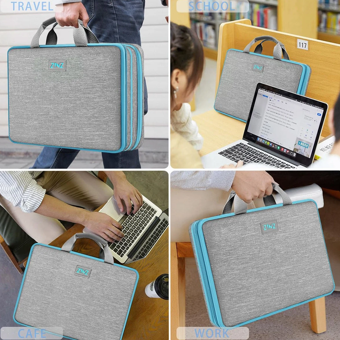 ZINZ Wodoodporny Pokrowiec na Laptopa 13-16 Cali Torba Wielofunkcyjna