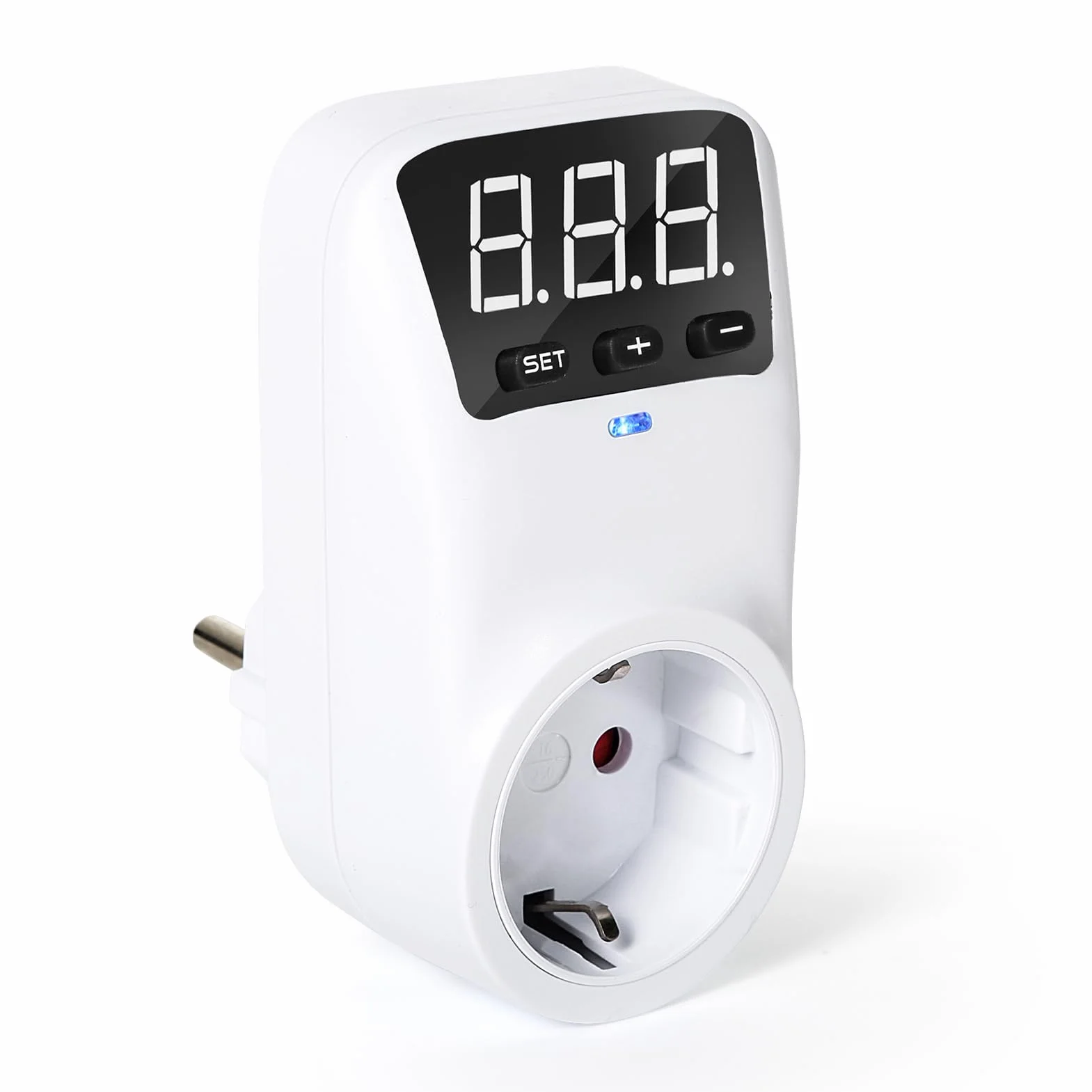 Jadeshay Zabezpieczenie przeciwprzepięciowe AC230V 16A Automatyczna ochrona przed napięciem Gniazdo stabilizatora napięcia Wtyczka UE