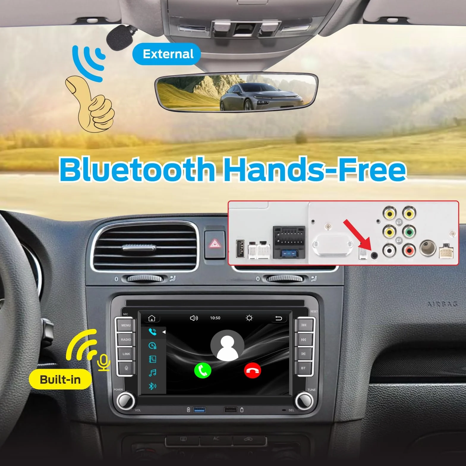 Linux radio samochodowe 5s Start | Bluetooth/Wireless CarPlay/Android Auto/FM/AM/RDS/USB | 100 W DSP | do VW Golf 5/6 Passat Jetta Caddy EOS T5 Tiguan Touran CC Polo