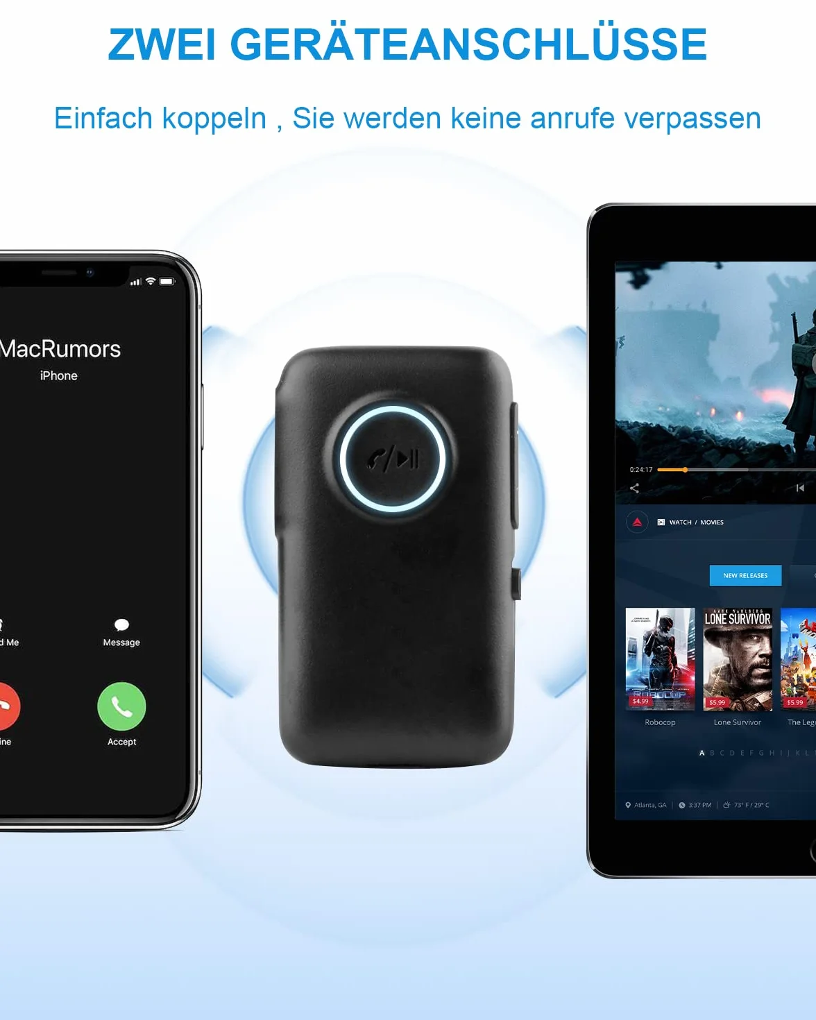 Ansta Odbiornik Bluetooth, Czarny