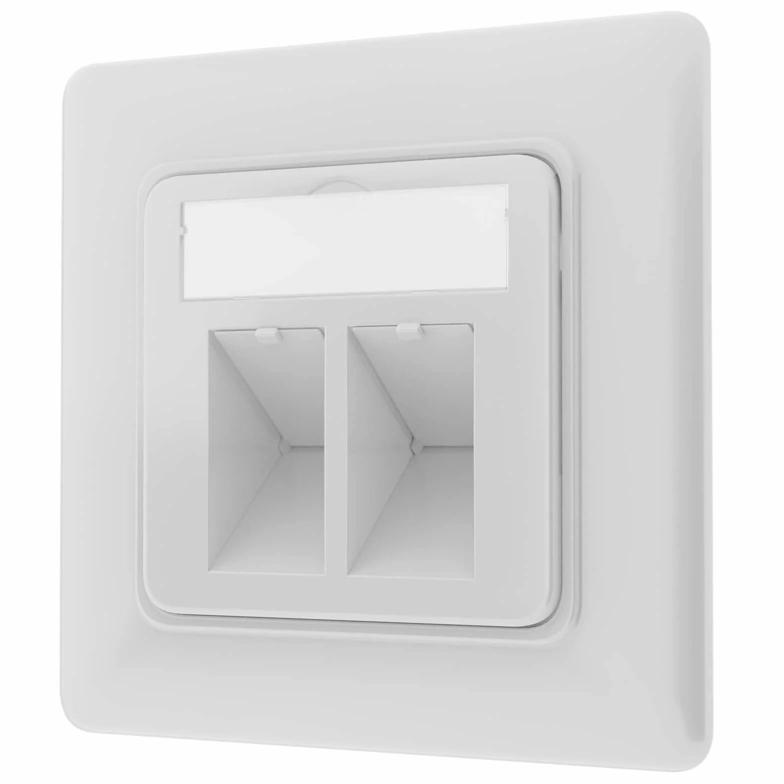 HB-DIGITAL Gniazdo danych do 2 modułów Keystone puszka podtynkowa puszka przyłączeniowa puszka przyłączeniowa do np. LAN RJ45 koncentryczny USB 2-drożne 2-drożne gniazda sieciowe puszka ekranowana, bez narzędzi biała