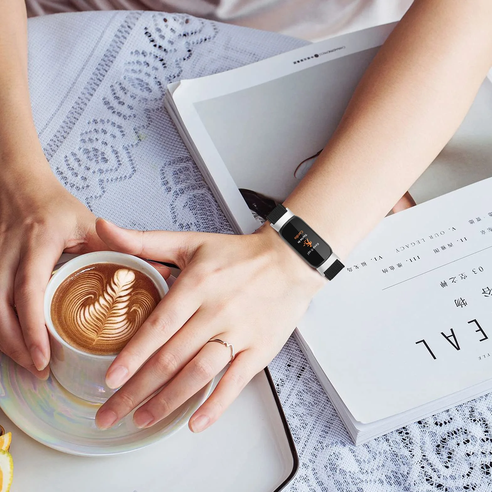 INF Pasek do zegarka z nylonu do zegarka na rękę Fitbit Inspire 3 oddychający pasek zamienny