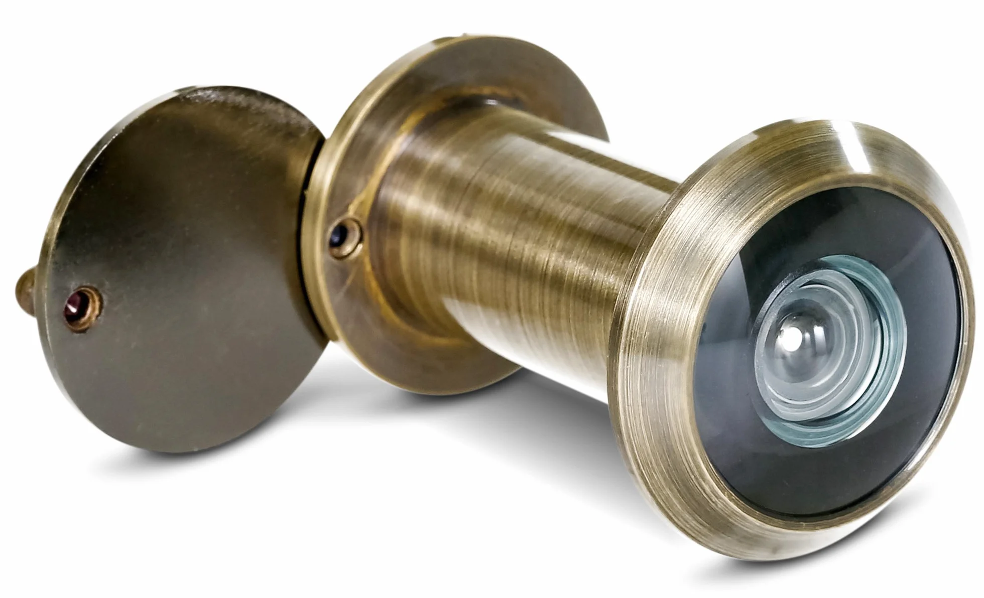 Stoppwerk Wizjer do drzwi 14 mm - otwór szpiegowski w stylu antycznym/mosiężnym - wizjer do drzwi 35-55 mm - wizjer szerokokątny 200° z osłoną