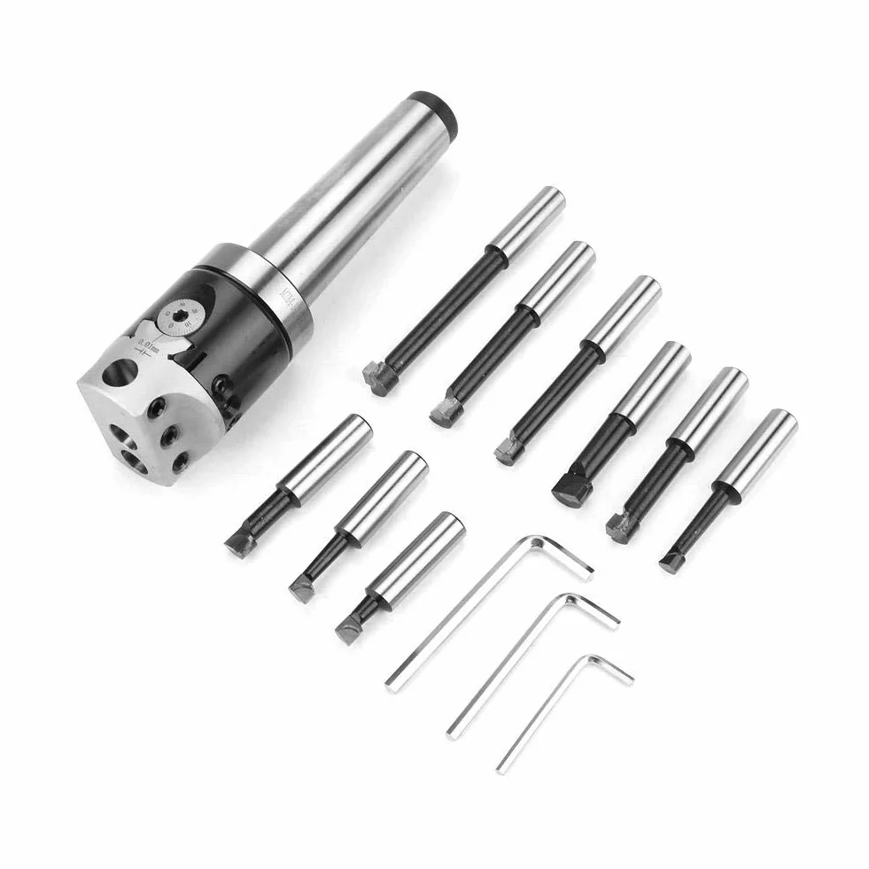 Zestaw głowic wytaczarskich, uchwyt wiertarski MT4-M16 Taper Shank F1-12 50 mm Głowica wytaczarska 9 szt. 12 mm Zestaw wytaczaków Zestaw Arb Zestaw wytaczaków/Wytaczaków/kluczy, do maszyn CNC
