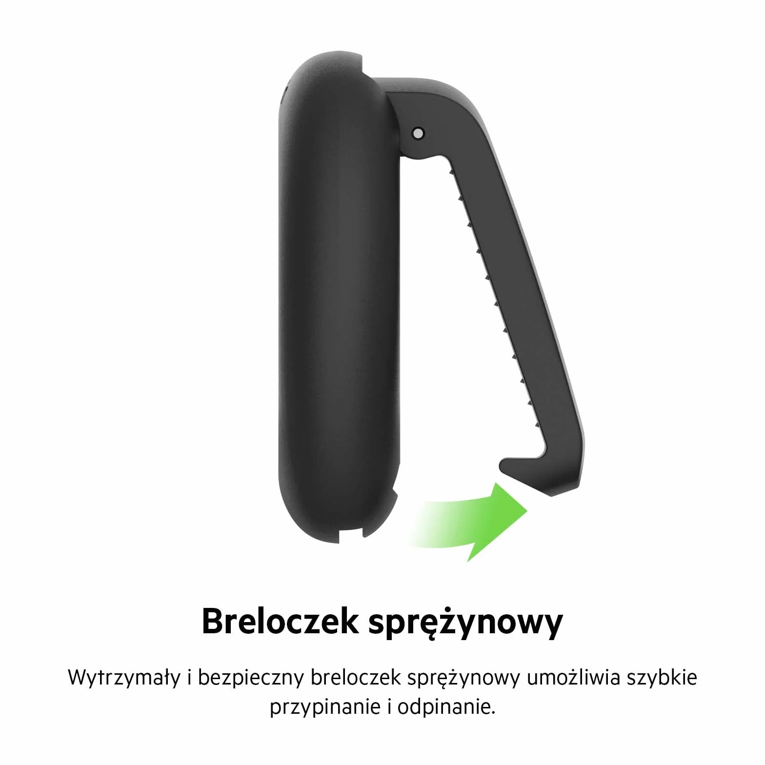 Belkin Etui Secure Holder do Apple AirTag z klipsem i brelokiem odporne na zarysowania czarne