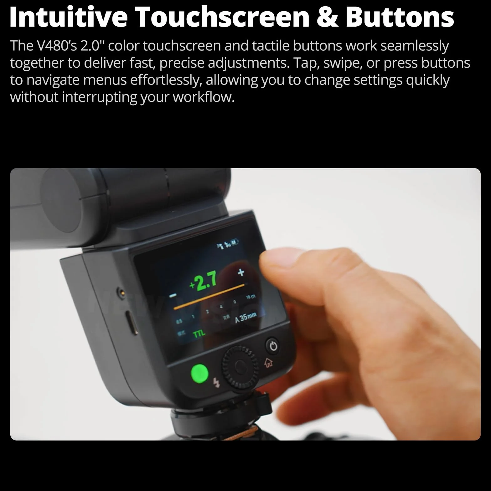 Godox V480C Flash 1/8000 HSS 2.4G Wireless TTL 650 Pops Canon