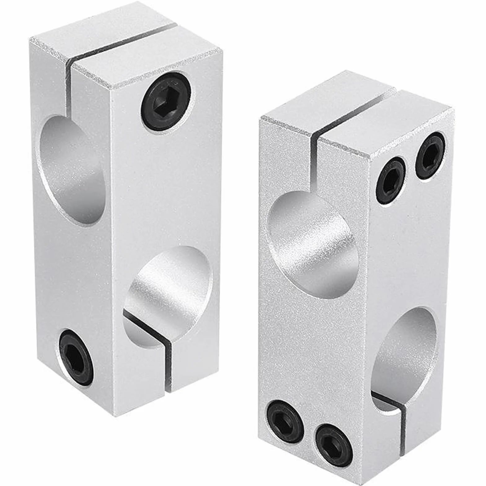 4 szt. Zacisk mocujący do słupka ze stopu aluminium - pionowy wspornik mocujący do osi optycznej i rur stalowych blok krzyżowy 4 szt. 16 x 30 mm - podwójne śruby