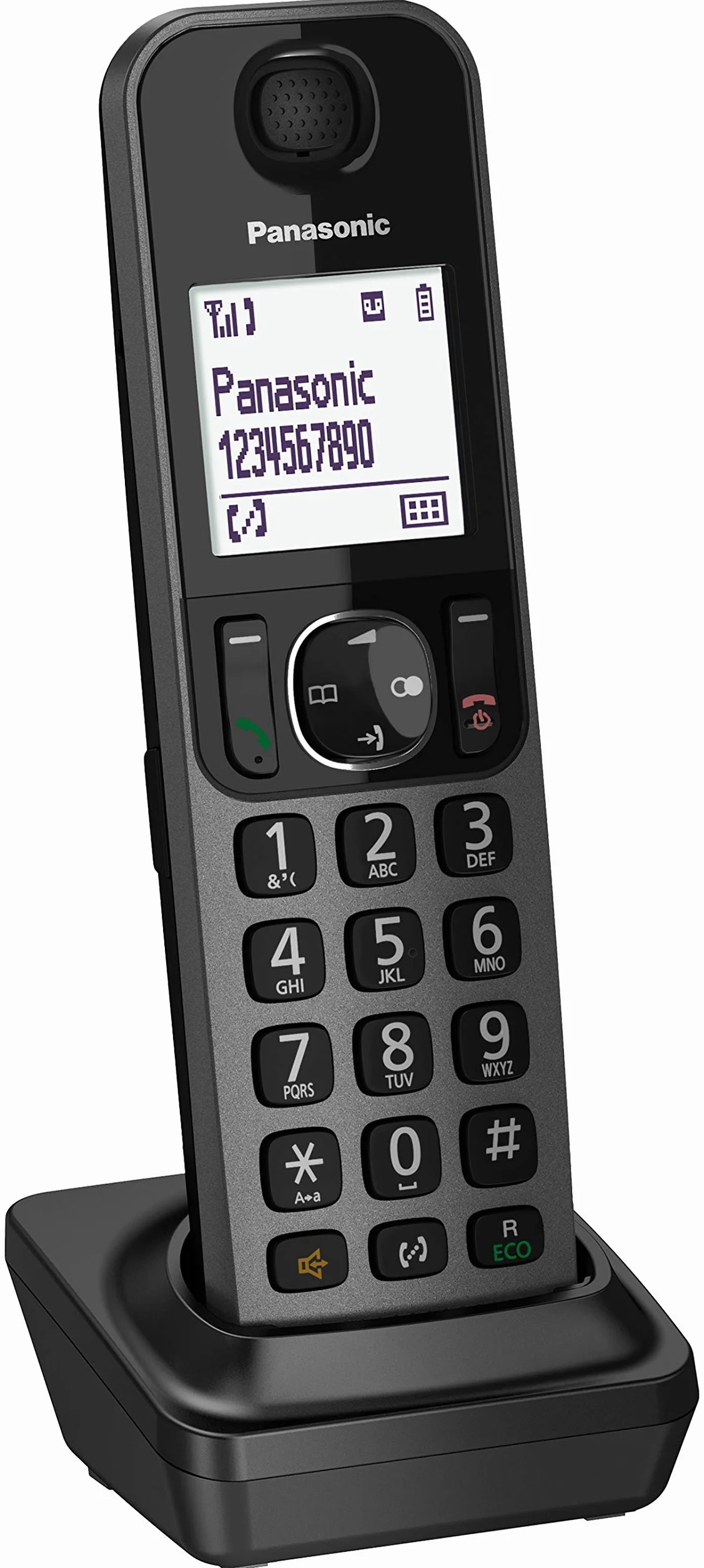 Panasonic Telefon Stacjonarny Czarny 16,3 x 22,2 x 10,3 cm