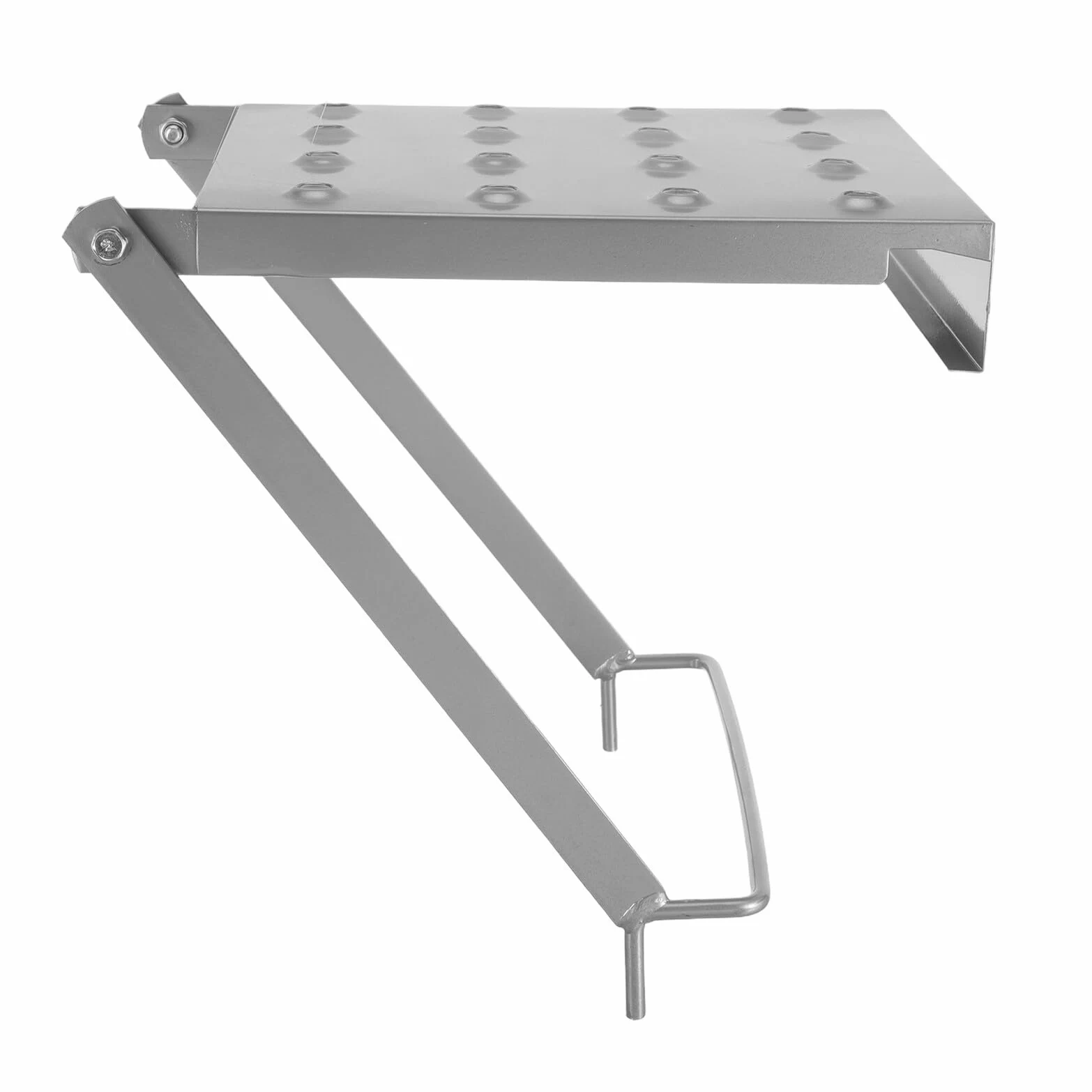 Plataforma de Escalera Plegable de Hierro para Escaleras cóas Estante Pequeño Anslizante para Herientas Accesorio de para Mantenimiento y Bricolaje