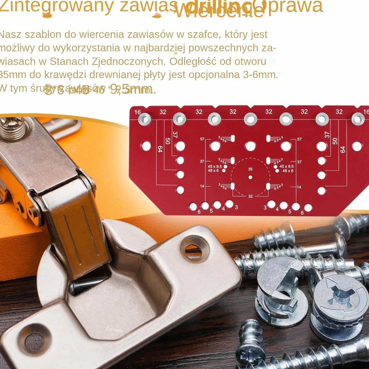 Szablon Do Zawiasów Szafkowych Zacisk Do Pozycjonowania Narzędzi | Przewodnik Wiertarki Do Szafkowych Dla Profesjonalistów Początkujących Domowy Warsztat Majsterkowanie