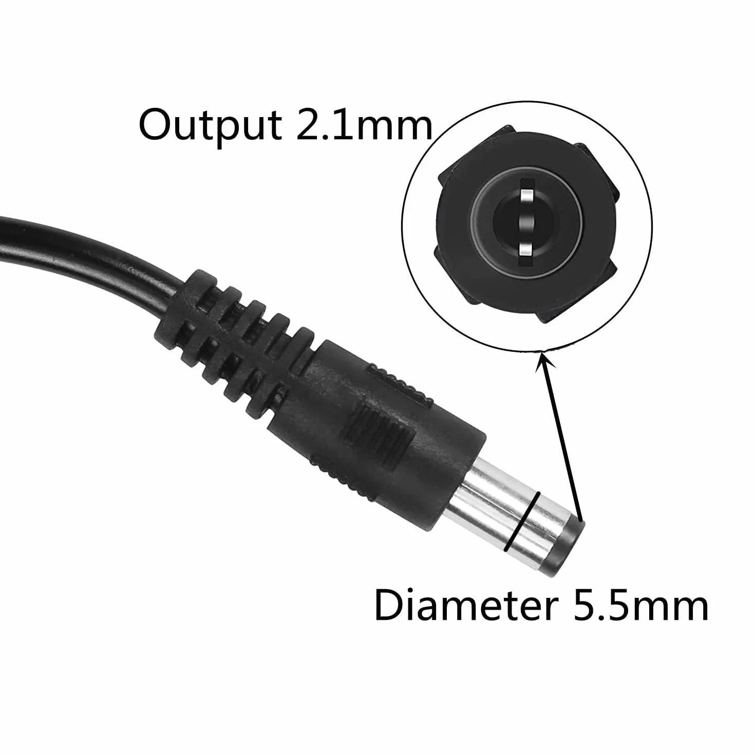 Gebildet Przetwornica Napięcia USB DC 5V do DC 12V,kabel zasilający USB z gniazdem DC 5.5 x 2.5mm lub 5.5 x 2.1mm, kabel USB 5V do DC 12V (100cm)