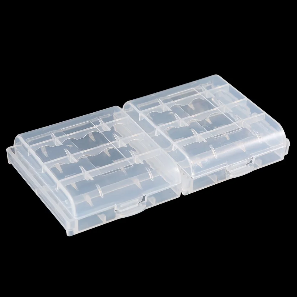 Vbestlife Przezroczysty uchwyt na baterie AA AAA twarde plastikowe etui 10 szt.