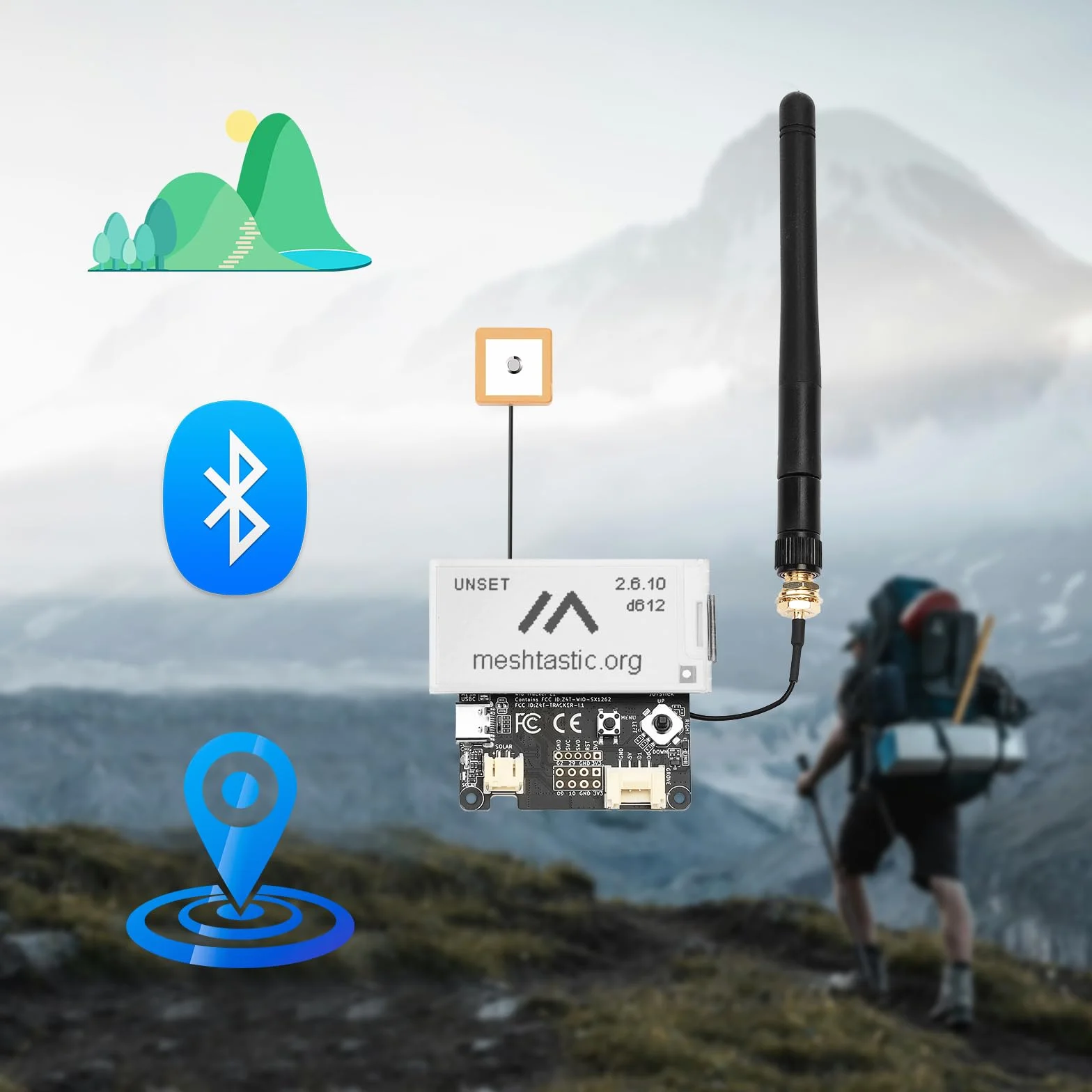 Wio Tracker L1 E-Ink tablica rozwojowa 2,13" SX1262 nRF52840 AR duino Meshtastic LoRa BLE 5 GPS GNSS akumulator typu C ładowanie