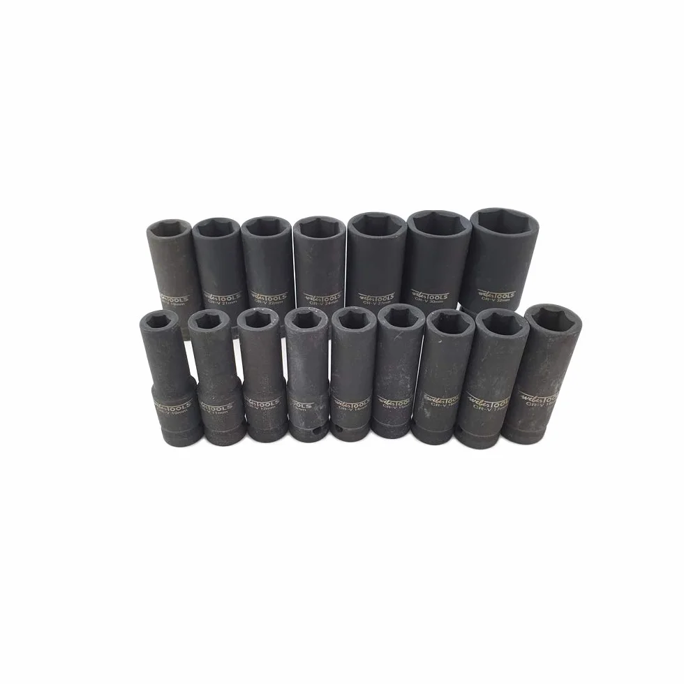 Nasadki do wkrętarki udarowej 1/2" 10-32 mm 16-częściowy zestaw końcówek udarowych