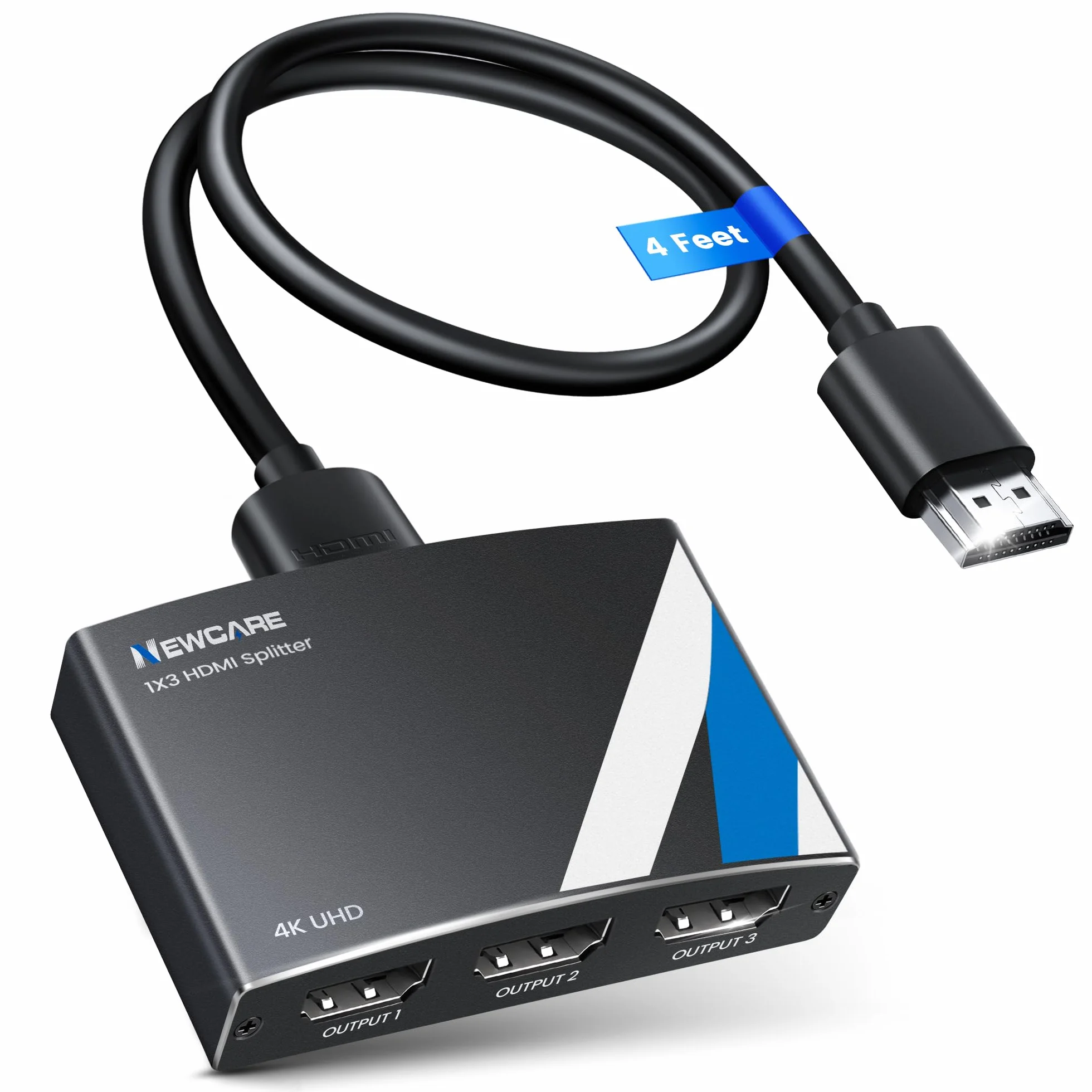 NEWCARE Rozdzielacz HDMI (od 1 do 3 czarny)