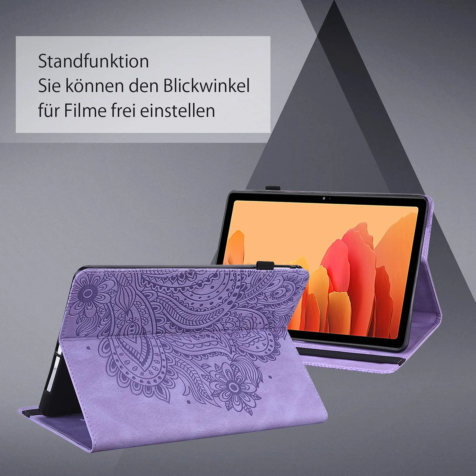 Etui do Honor Pad 8 2022, etui ochronne z rysikiem i uchwytem na długopis - ultra cienkie etui z klapką ze skóry PU do Honor Pad 8 2022 etui (fioletowe)