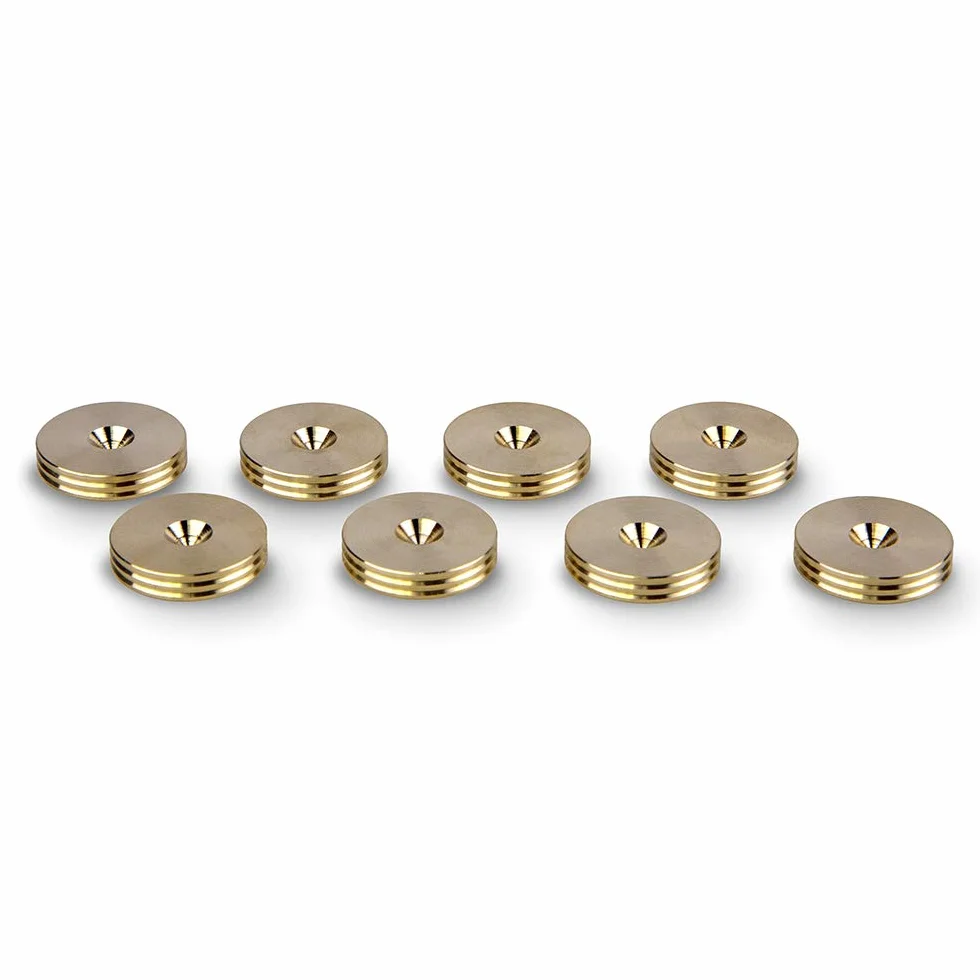 Podkładki tłumiące wibracje głośnika 20 mm mosiądz do stojaka Hi-Fi 8 szt.