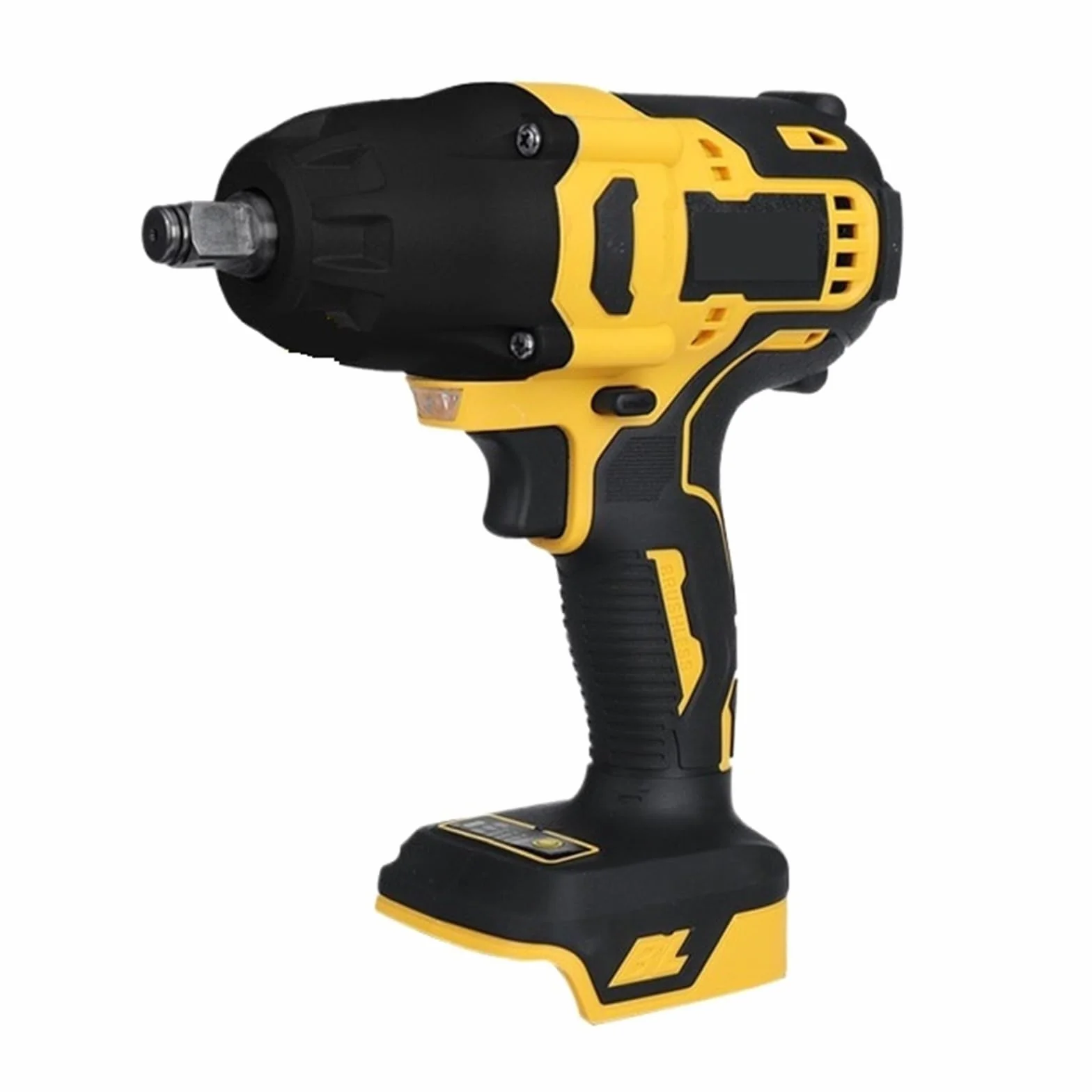 Wkrętarka Udarowa 2000N.M Bezszczotkowy Akumulatorowy Elektryczny Klucz Udarowy Akumulator 1/2" Klucz Wiertarka Elektronarzędzia Do Akumulatora 18V(Yellow)