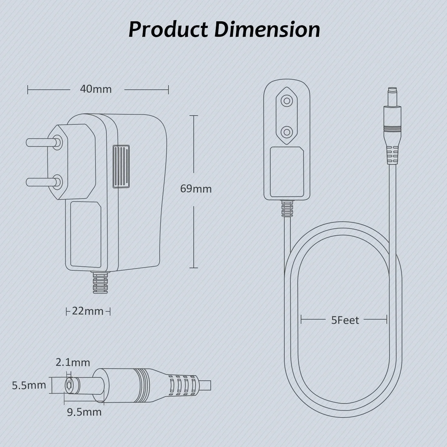 Zolt Uniwersalny zasilacz sieciowy 36W 12V 3A AC DC z 9 wtyczkami DC