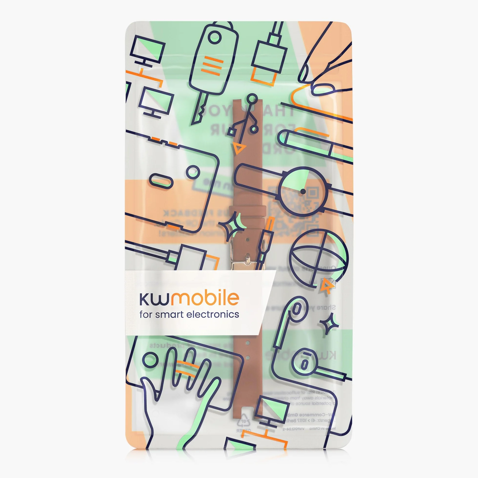 kwmobile Pasek z prawdziwej skóry do Garmin Lily Sport, zamiennik fitness tracker, 16 mm, skóra