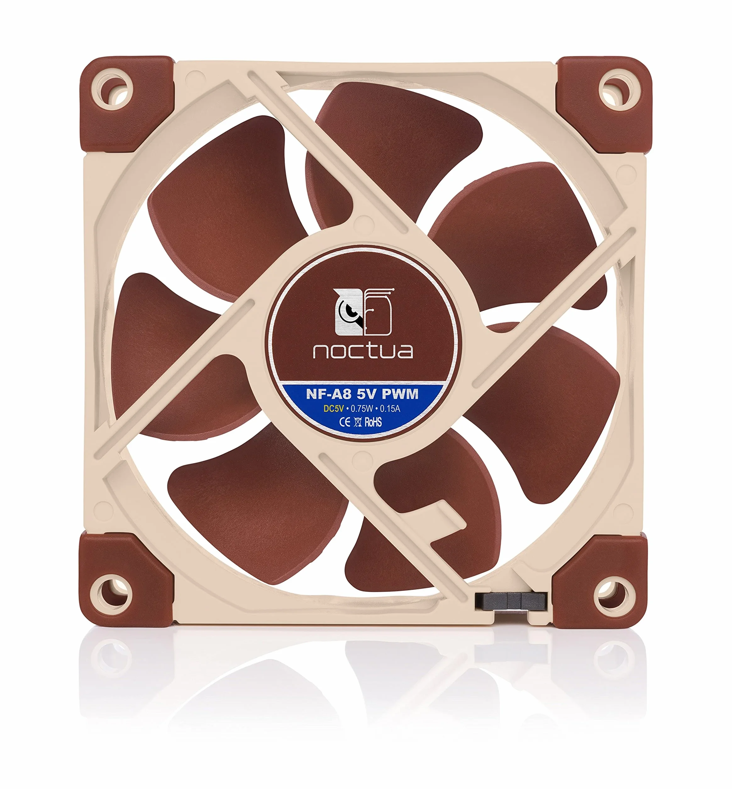 Noctua NF-A8 5V PWM 80 mm Cichy Wentylator Klasy Premium z Adapterem USB Brązowy
