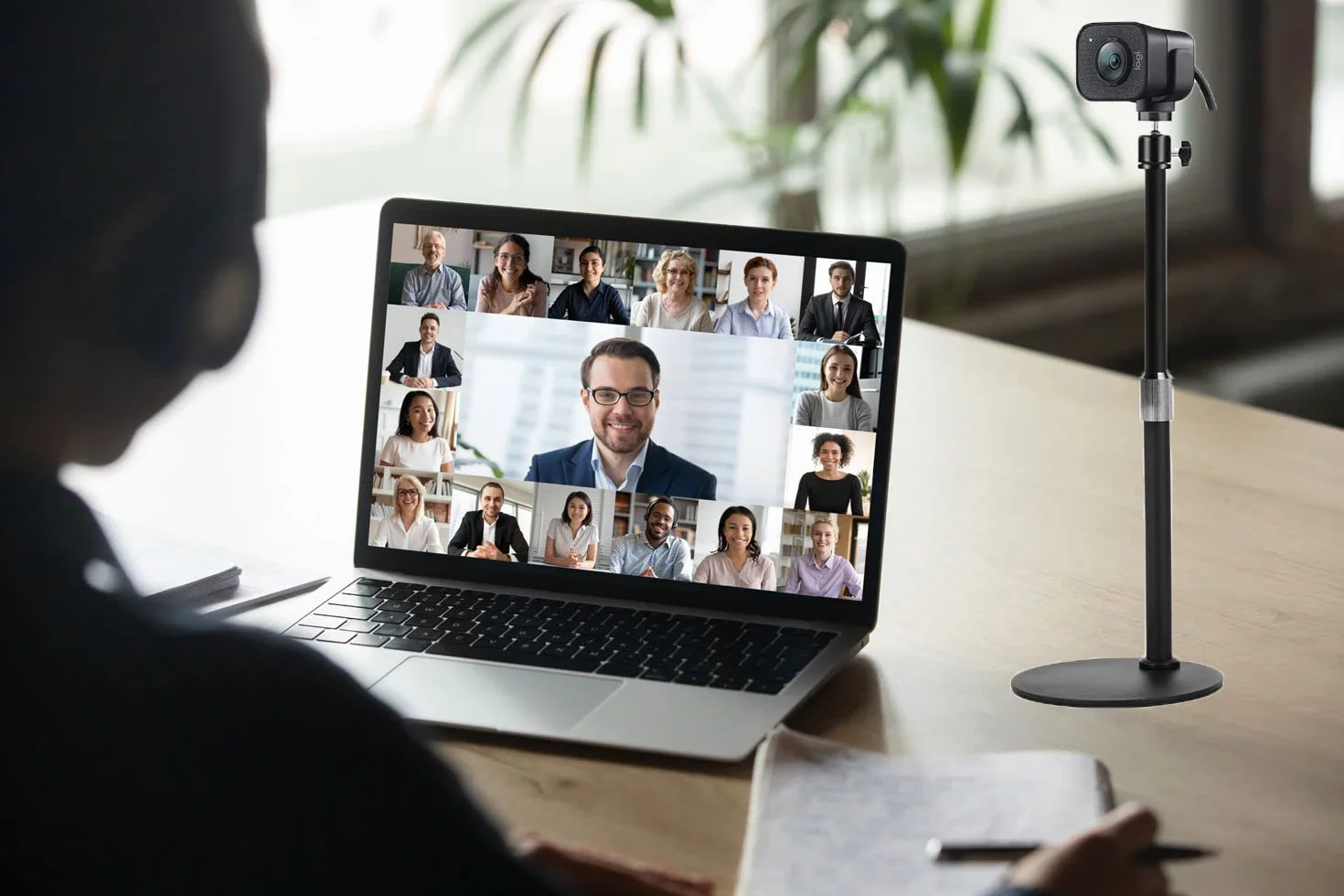 Stojak na kamerę internetową kompatybilny z Logitech StreamCam C920 C930 C922 C925e Brio C615 1/4''-20