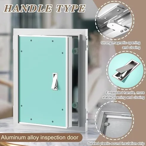 Malowany panel dostępu do płyt kartonowo-gipsowych – ukryty właz inspekcyjny do drzwi instalacyjnych pasuje do ściany i sufitu (450 x 650 mm) – idealny do montażu płyt gipsowo-kartonowych
