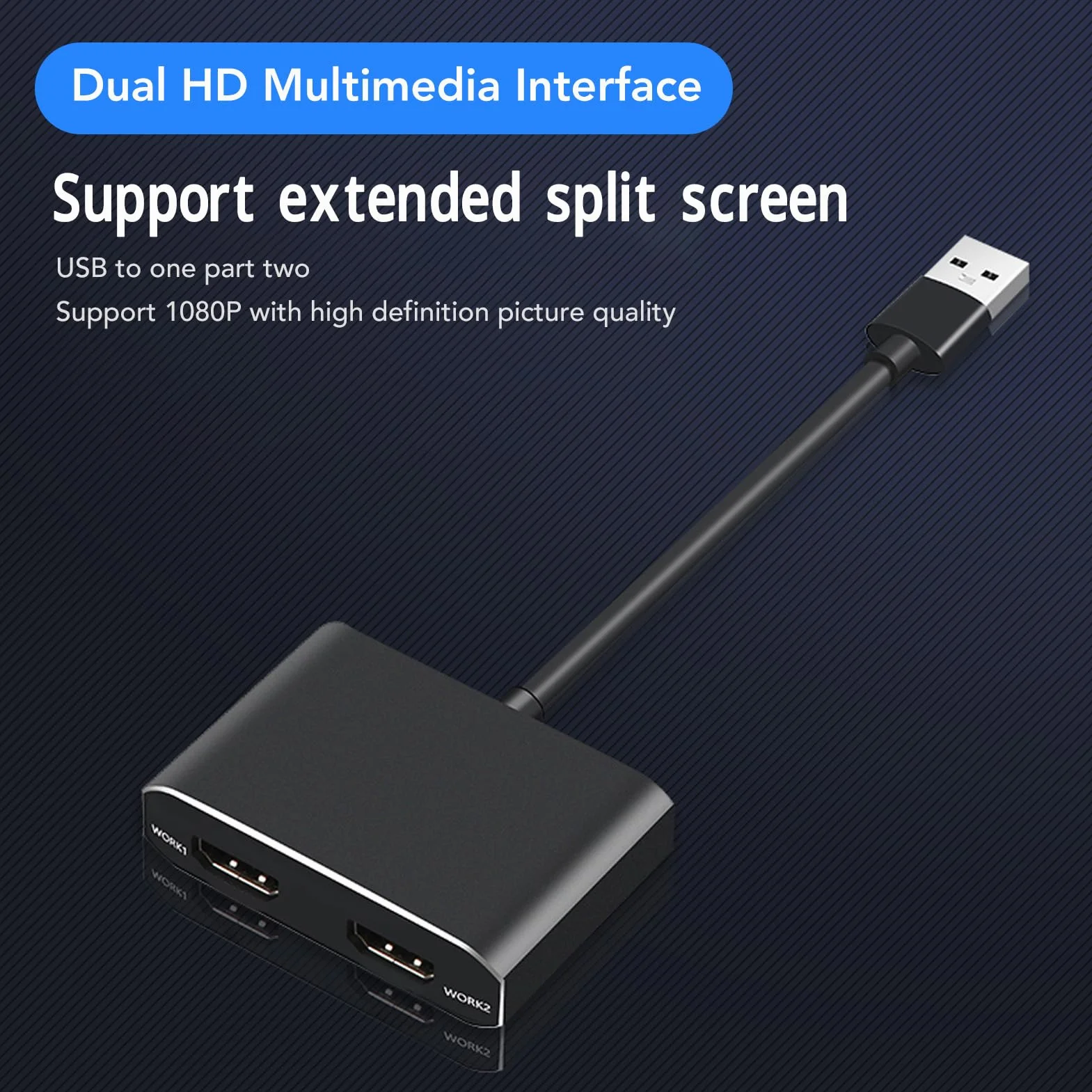 Adapter USB 3.0 na Podwójny HDMI 1920x1080P 5 Gb/s Rozdzielacz USB na 2 Monitory