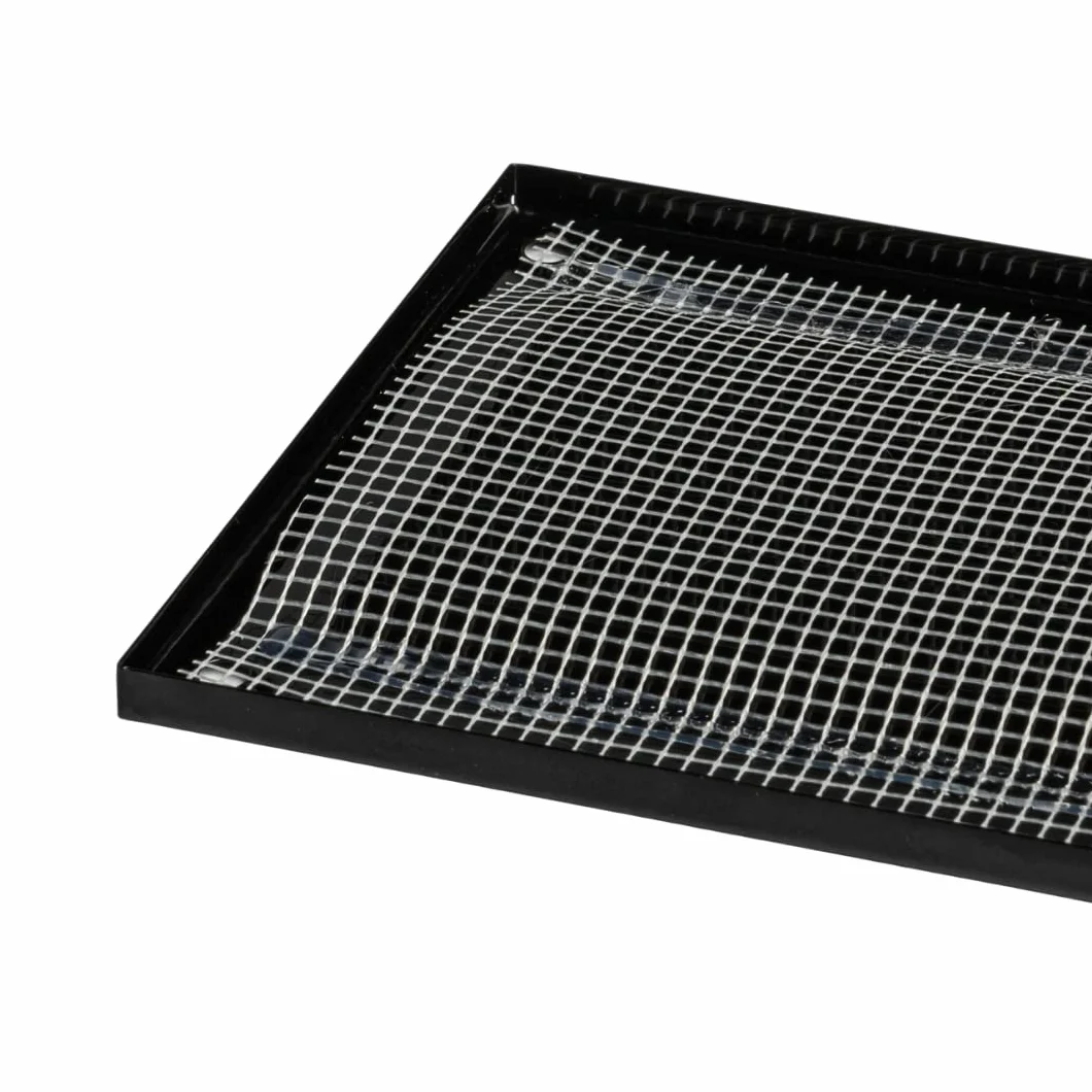 200x100mm Kratka wentylacyjna z moskitierą - metalowe kratki wentylacyjne - stal, czarna