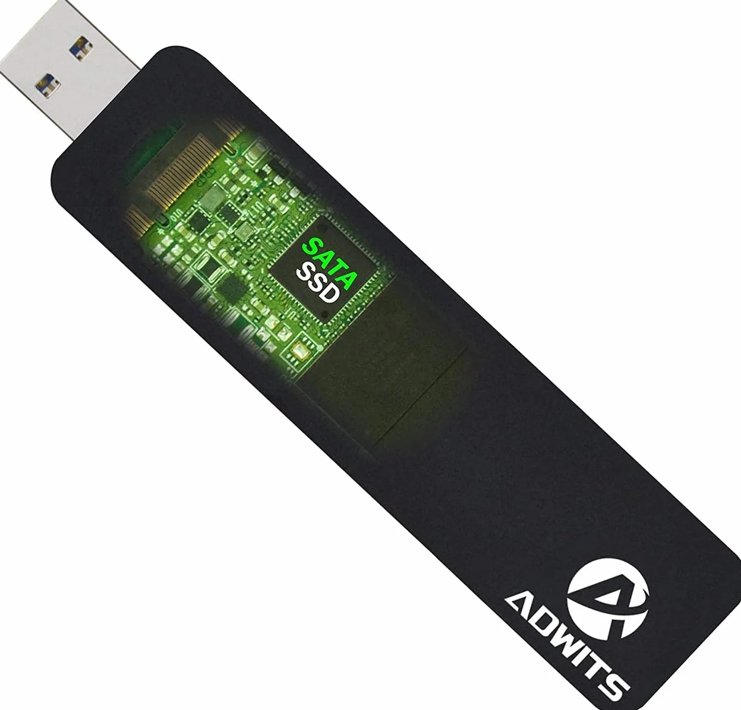 USB 3.0 UASP na SATA NGFF M.2 2230/2242/2260/2280 Key B lub adapter B&M SSD SuperSpeed, bezprzewodowa obudowa zewnętrzna do Samsung 850 EVO, DREVO Crucial Solid State Drive & More, czarny