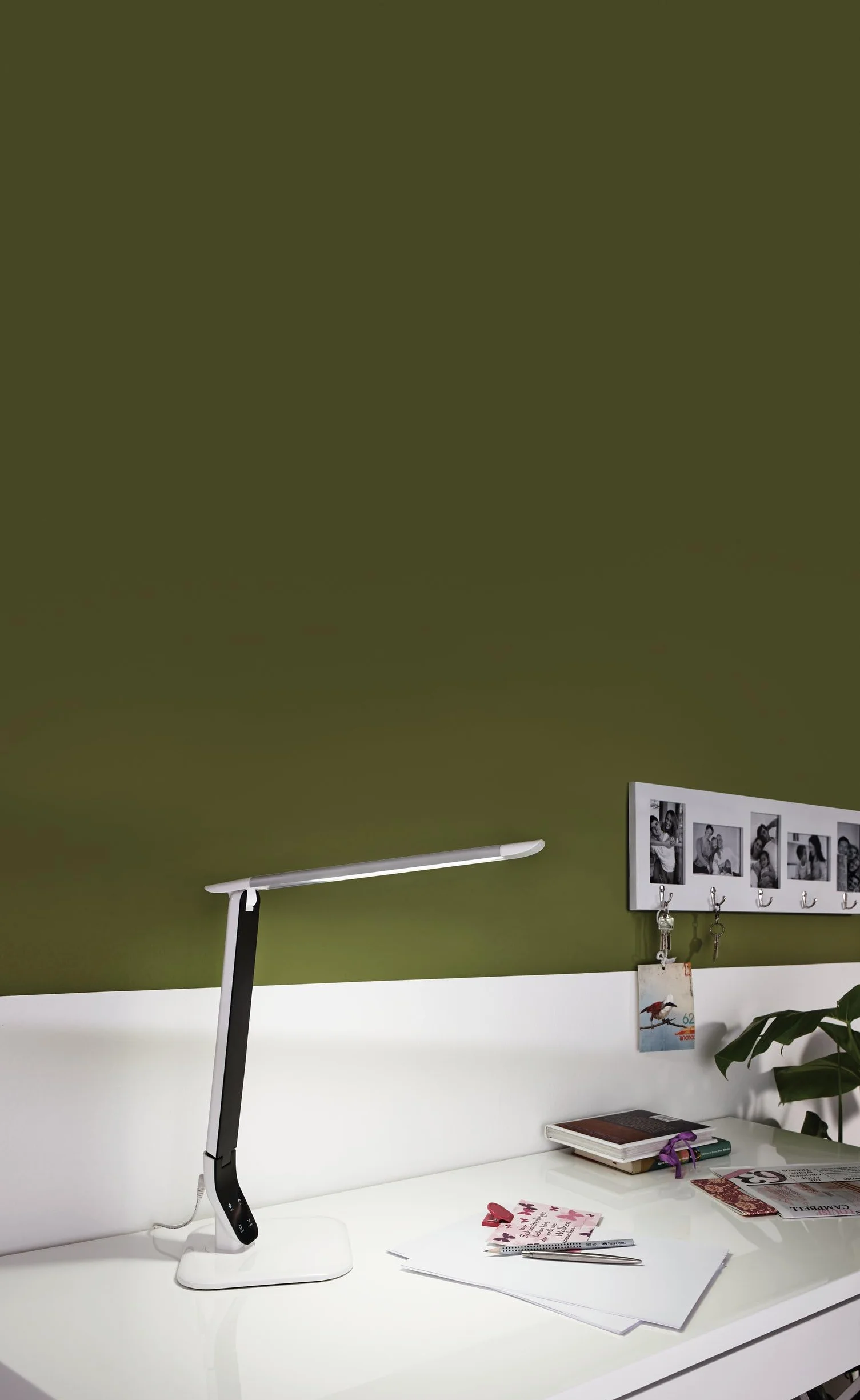 EGLO Lampa stołowa LED Sellano, 1-płomienna z dotykiem | zmiana barwy światła (ciepła, neutralna, zimna), ściemnialna, biurkowa z tworzywa i stali, biała, czarna