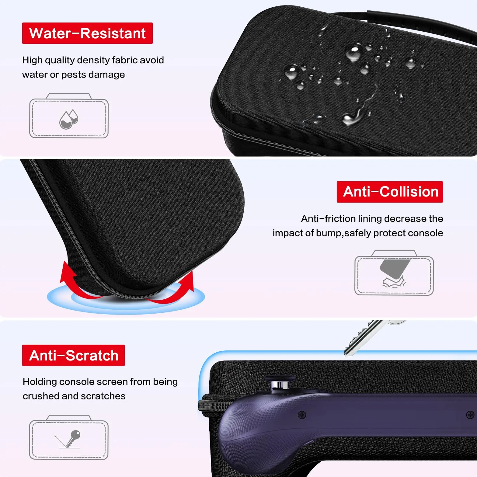 ivoler Etui kompatybilne z ASUS ROG Xbox Ally/ROG Xbox Ally X (7") – Przenośne twarde etui, miejsce na 8 gier i akcesoria, odporne na uderzenia