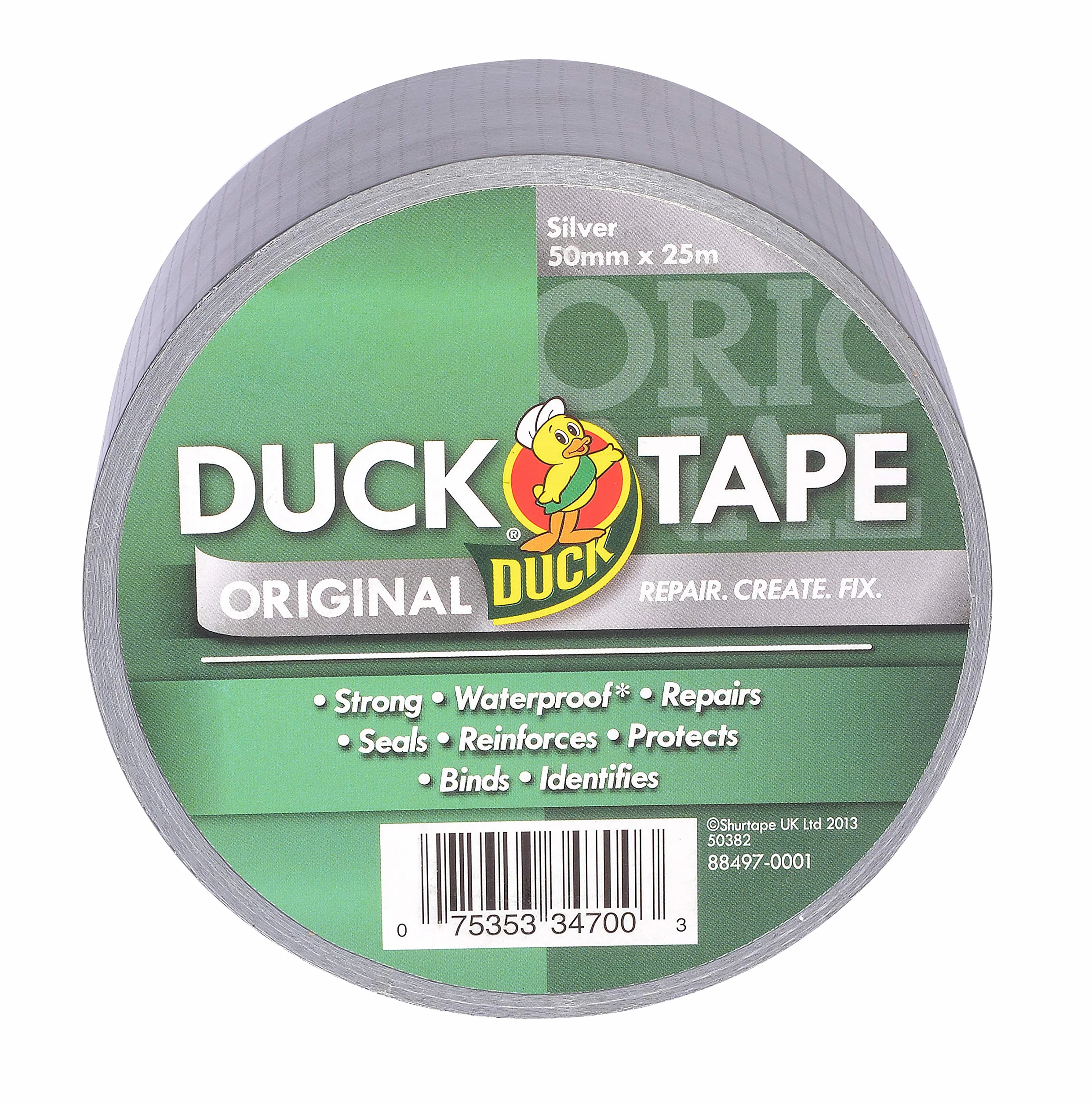 Duck 222225 Taśma Klejaca, Srebrny, 50 mm x 25 m