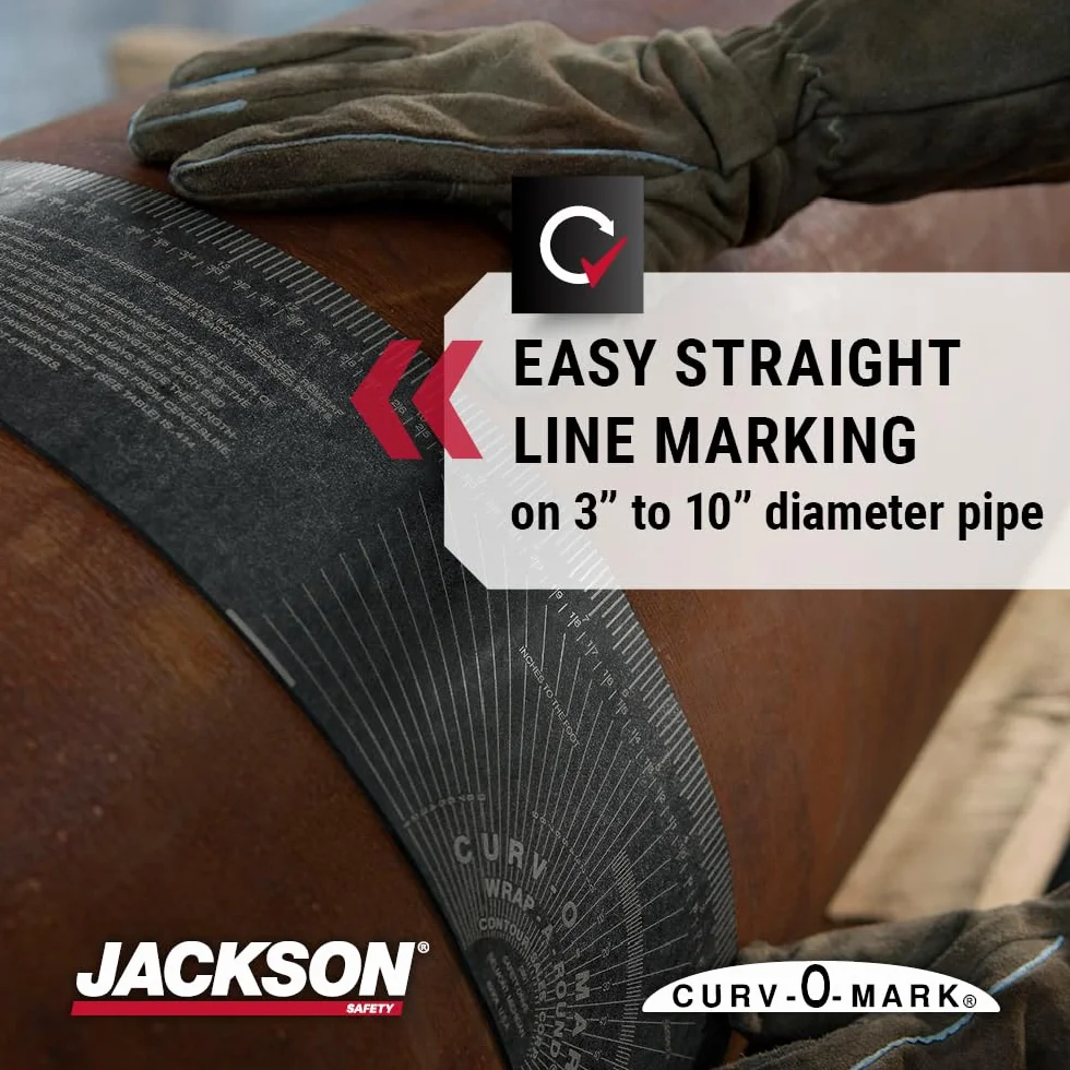 Jackson Safety CURV-O-MARK Wrap-A-Round linijka układu spawania/rurociągów – duża, czarna – 176b, J1859