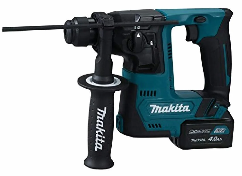 Makita HR140DSMJ 12 V Max Li-ion CXT 14 mm Młotek Obrotowy, w Komplecie z 2 Bateriami Litowo-Jonowymi 4 Ah i Ładowarką Dostarczoną w Uchwycie Walizkowym Makpac
