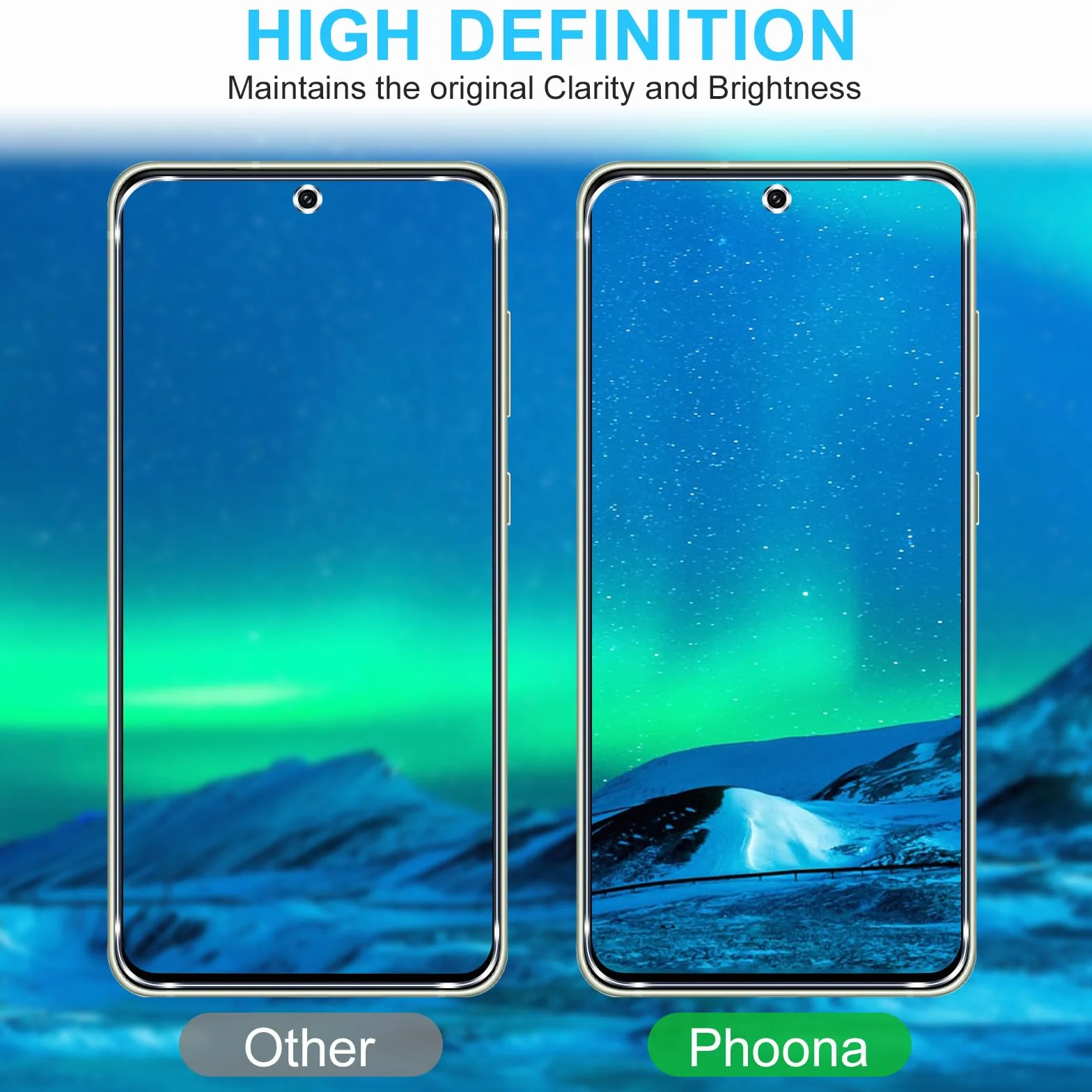 Phoona 2 sztuki folii ochronnej do Samsung Galaxy S21 FE 5G, twardość 9H, folia pancerna, szkło ochronne, HD przezroczysta folia ochronna na wyświetlacz odporna na zarysowania bez pęcherzyków