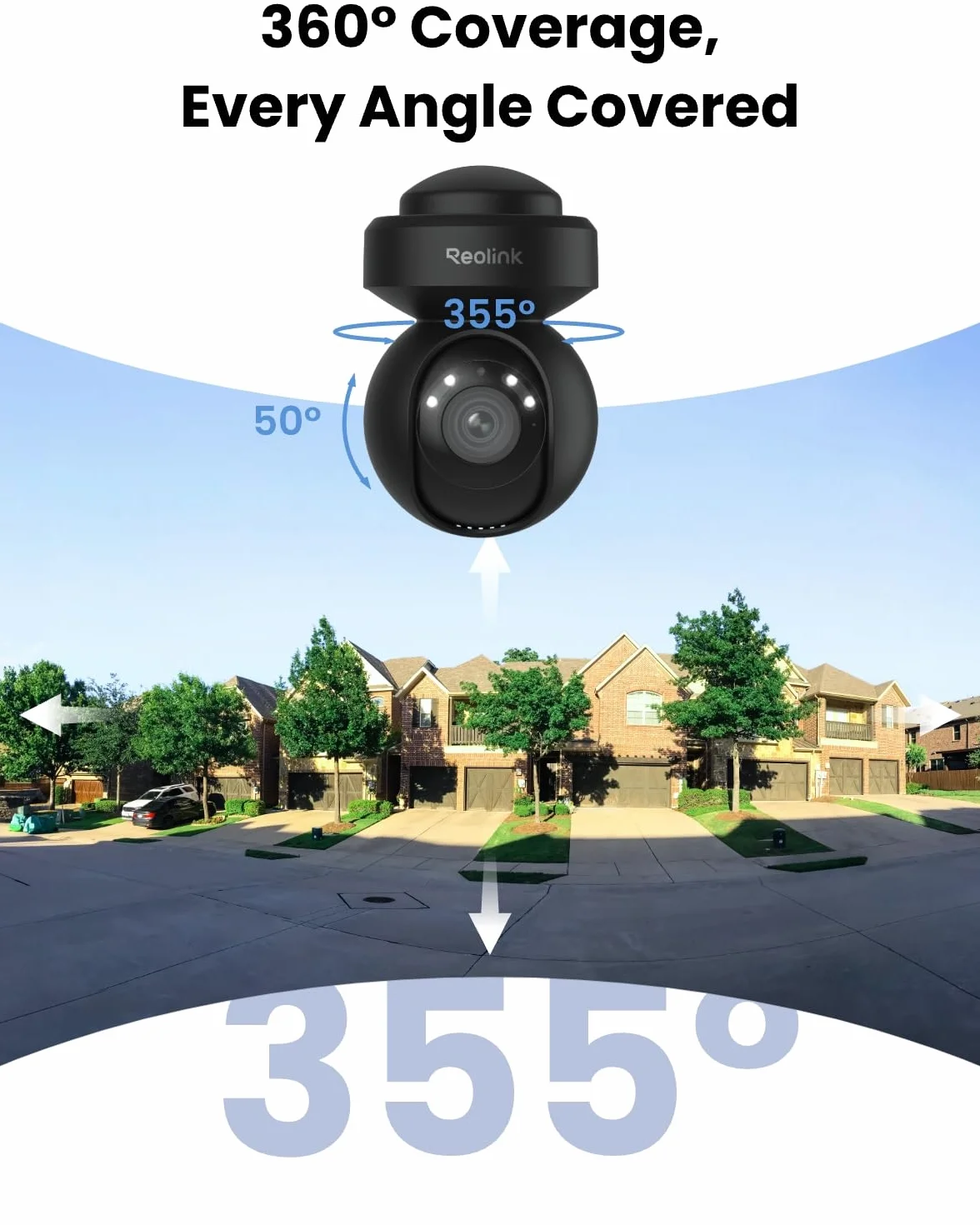 Reolink E1 Outdoor Pro Kamera Bezpieczeństwa 4K PTZ Wi-Fi 6 8MP Automatyczne Śledzenie Czarny