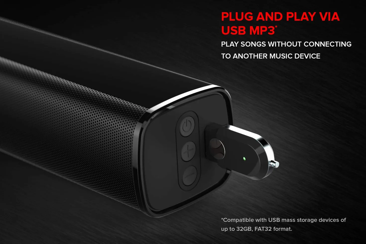 Creative Stage Soundbar z Subwooferem, Czarny
