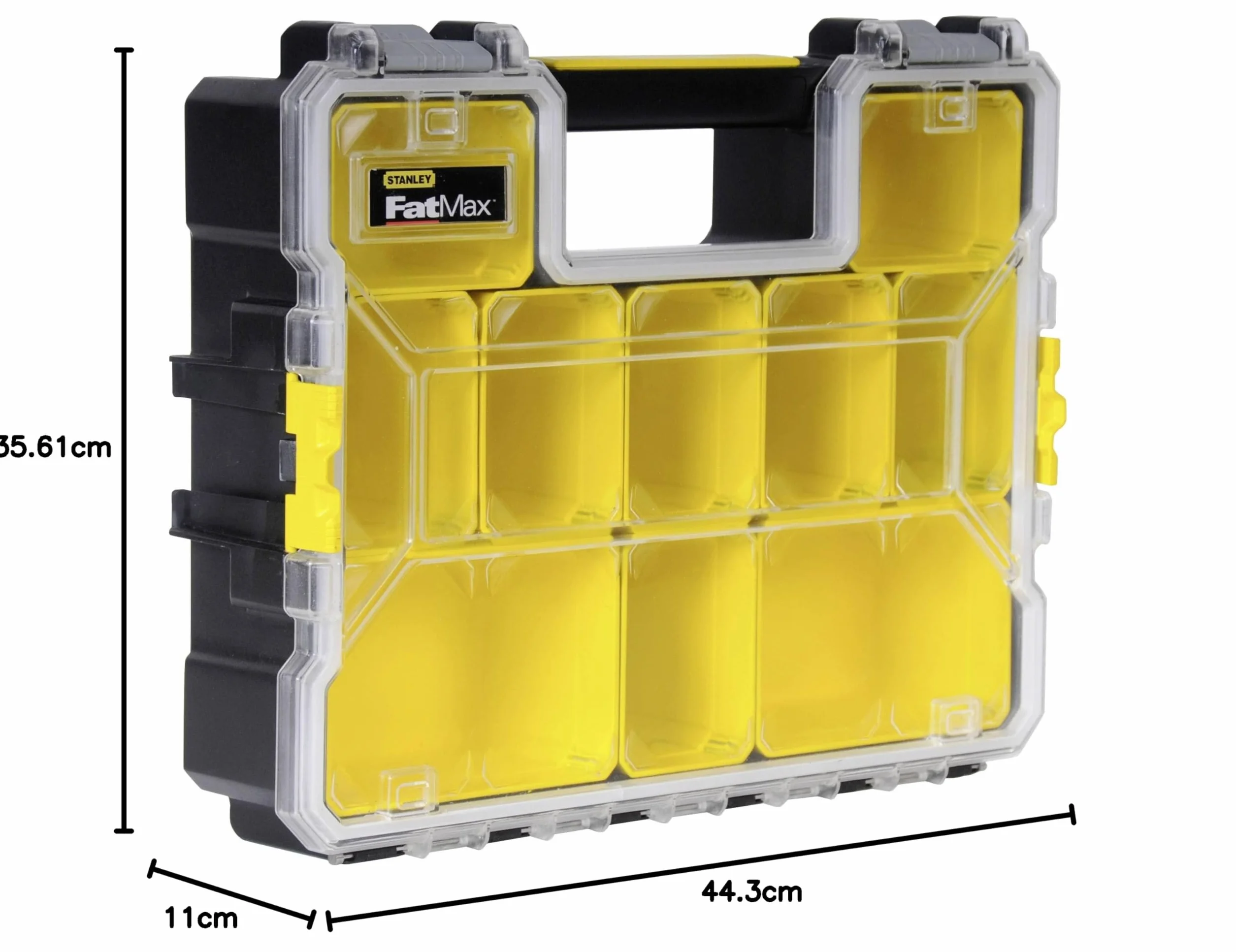 Stanley Fatmax 1-97-521 Pudełko do Przechowywania, Tworzywo Sztuczne, Żółta/Czarna, 45 x 12 x 36 cm