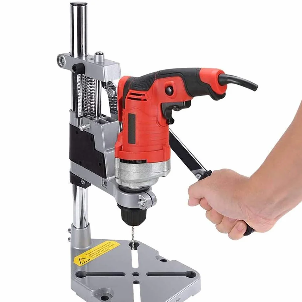Workbench Repair Tool stojak do wiertarek elektrycznych, bardziej stabilny i precyzyjny do stałych prac DIY, obróbki drewna, napraw domowych i innych ręcznych wiertarek elektrycznych