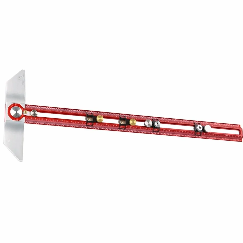 VIDOO Hooked On Wood MT-2465 PRO Rysik Znakujący Linijka T Stop Aluminium Pozycjonowanie Otworów Miernik Znacznikowy-Metryczny