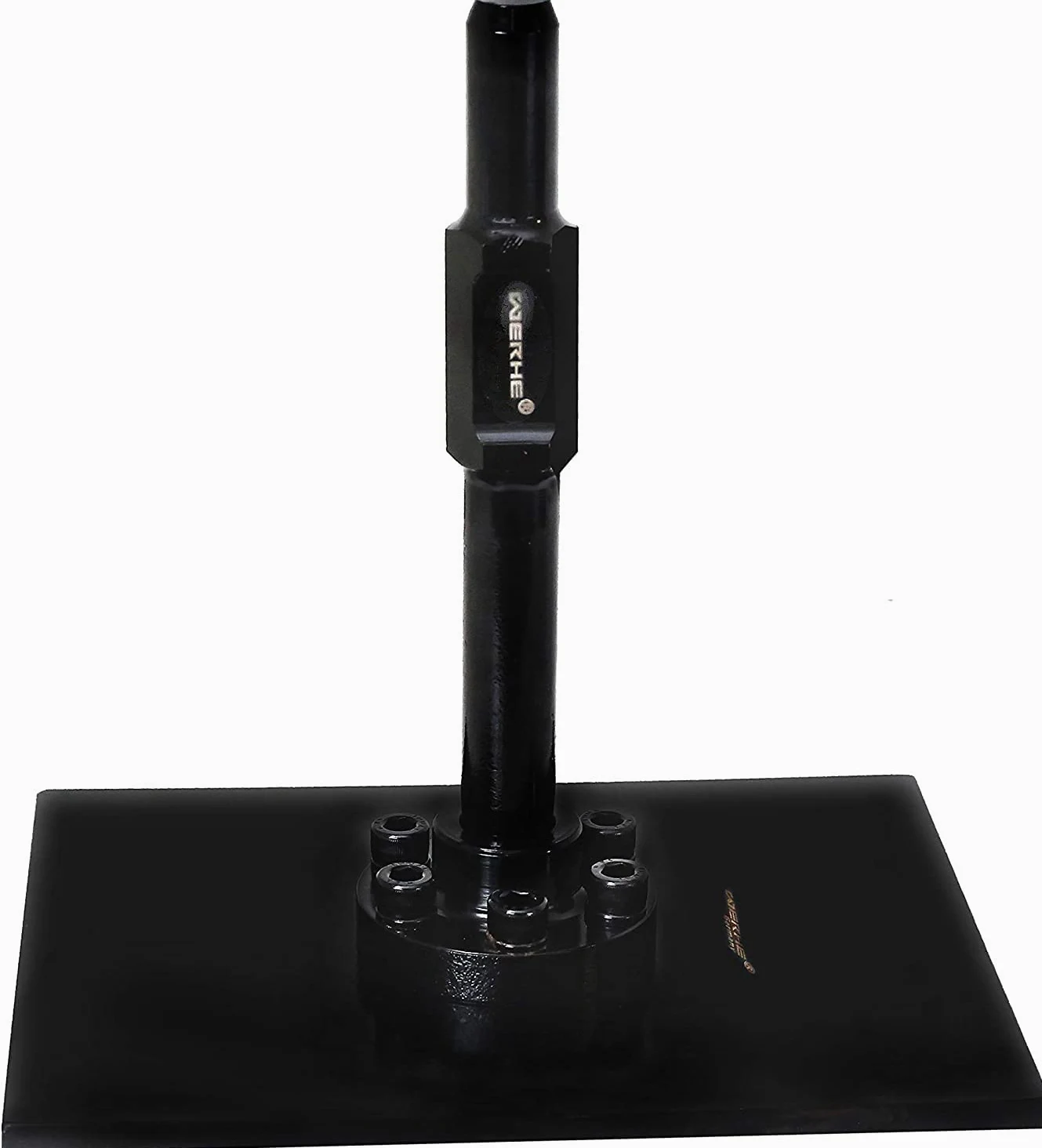 WERHE płyta ubijająca do młotów elektrycznych, 30 mm sześciokąt, 26 cm | pasuje do Hitachi, Makita, Ozito, TWM, młoty elektryczne Millers Falls, zagęszcza żwir, gruz, piasek, lakierowany na czarno