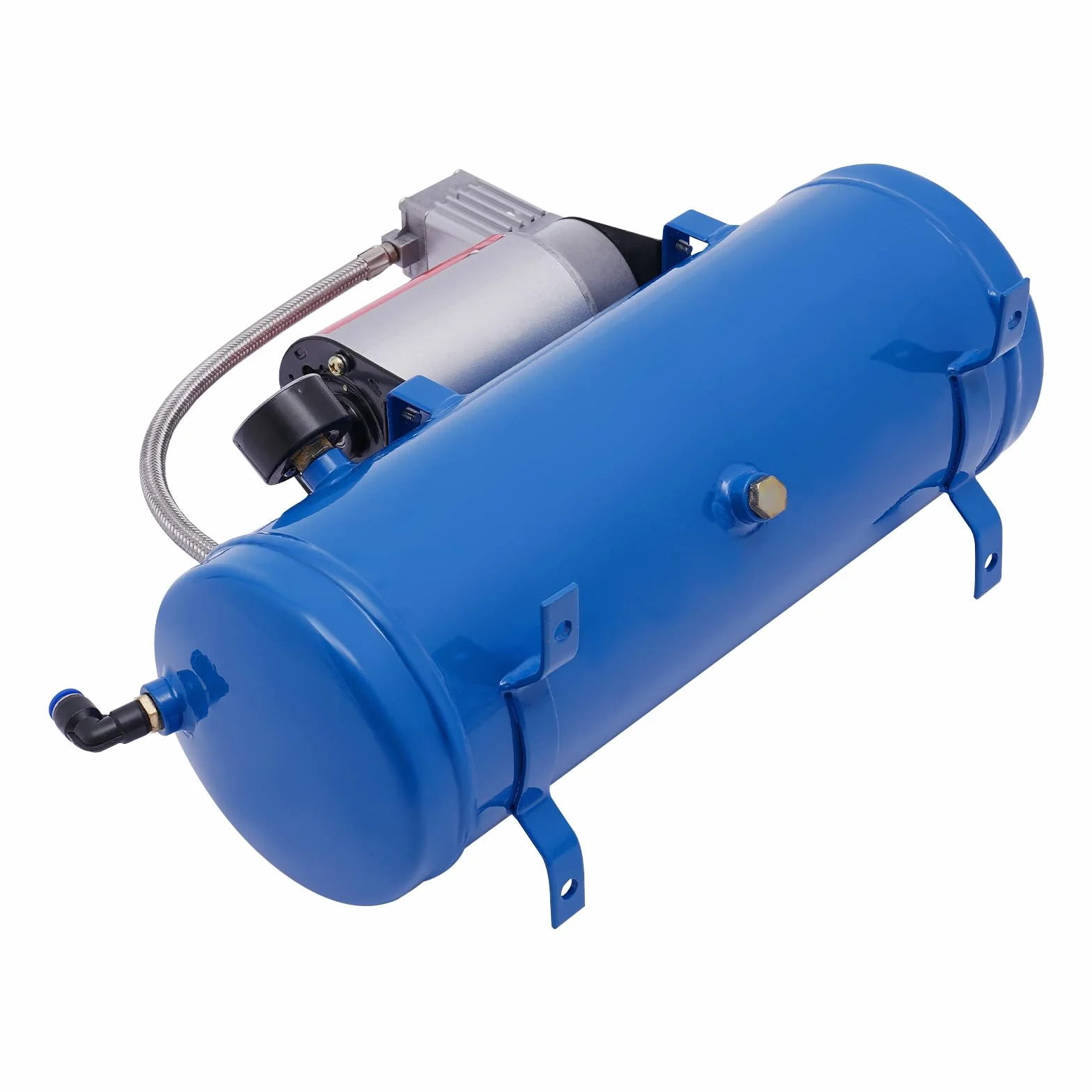 Sprężarka powietrza 12 V ze zbiornikiem 6 l, 100 psi, kompresor sprężonego powietrza, zestaw zbiorników do klaksonu samochodowego, do pompowania opon, ciężarówek, SUV-ów