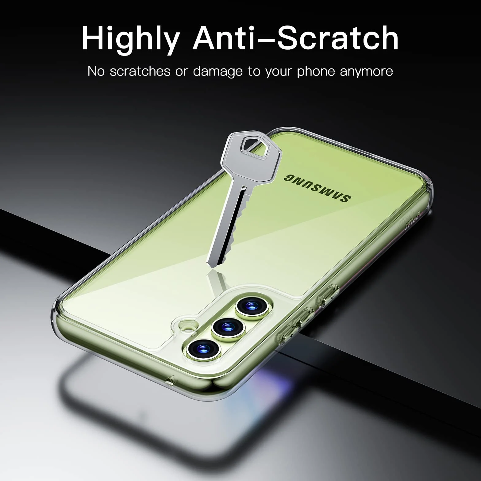 JETech Etui dla Samsung Galaxy A54 5G 6,4 Cala, Nie Żółknie Odporny na Wstrząsy Pokrowiec Ochronny, Odporne na Zarysowania, Twardy Tył PC (Przezroczyste)