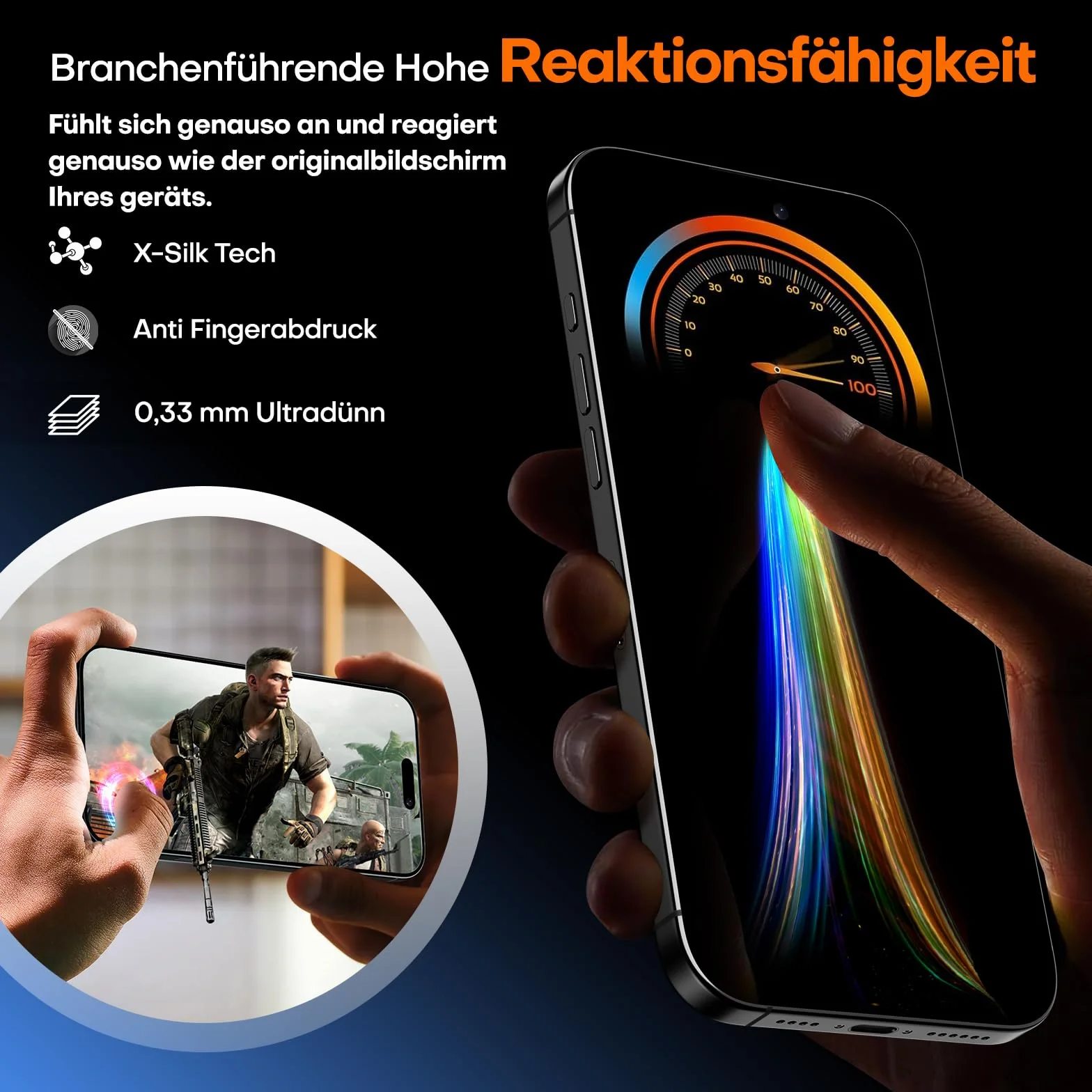 TAURI 3 Sztuki Ochraniacz Ekranu do iPhone 15 Pro Max 6,7" z Automatyczne Odpylanie Szybka Instalacja Narzędziem, Szkło Hartowane, Odporne na Zarysowania, Bez Pęcherzyków Powietrza Film